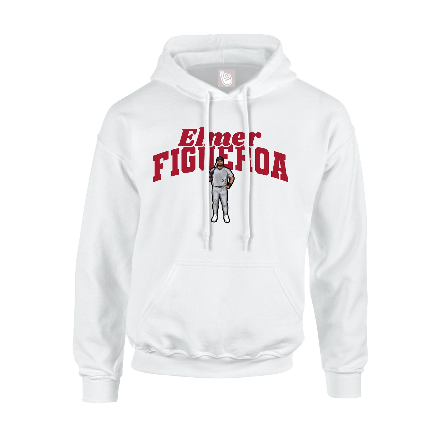 Youth Hoodie — Signature Arch in White