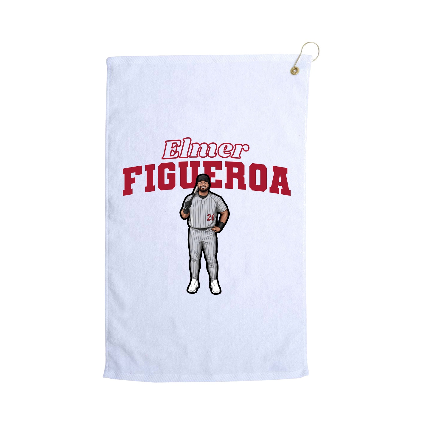Golf Towel — Name Arch in White