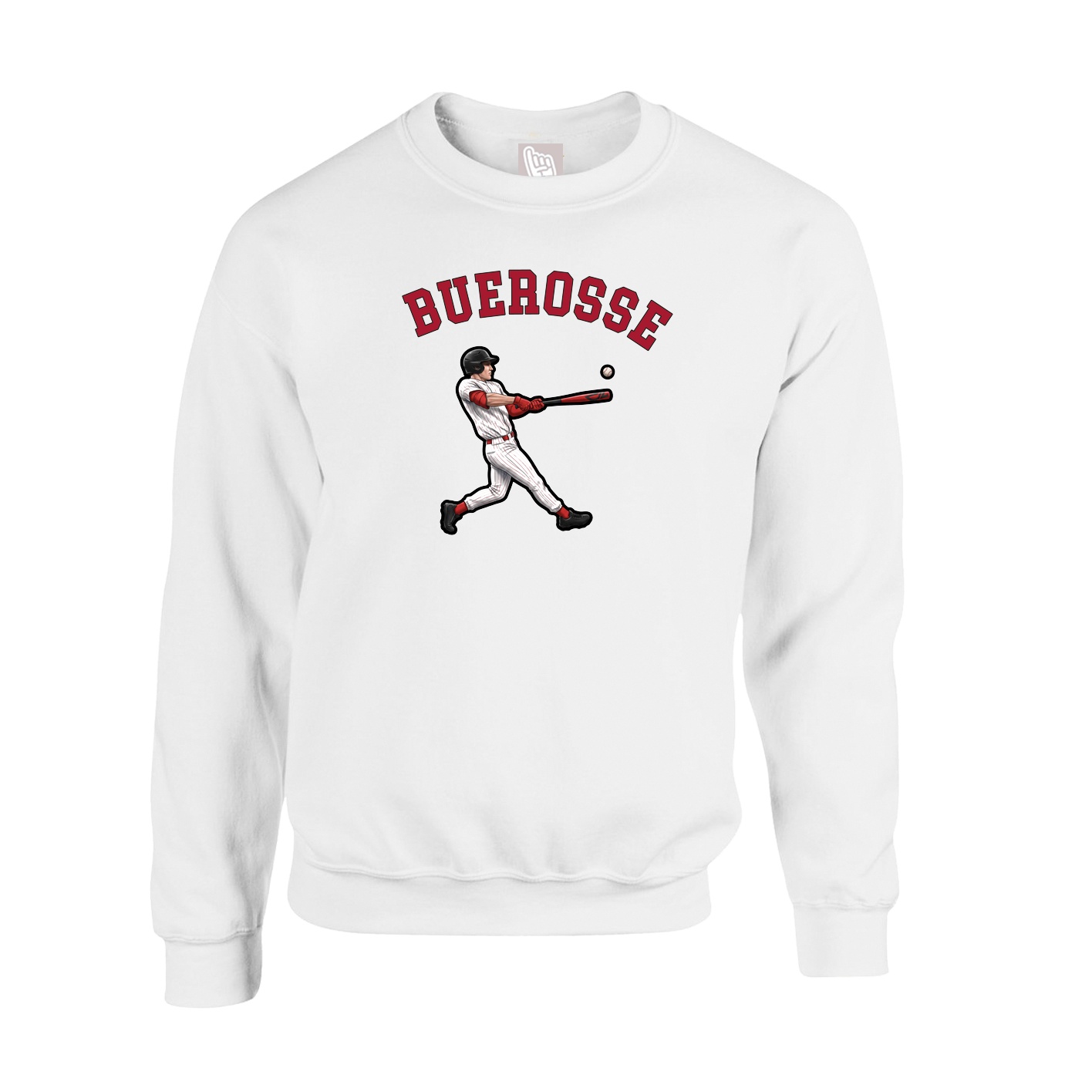 Fleece Crew — Shirsey Arch in White