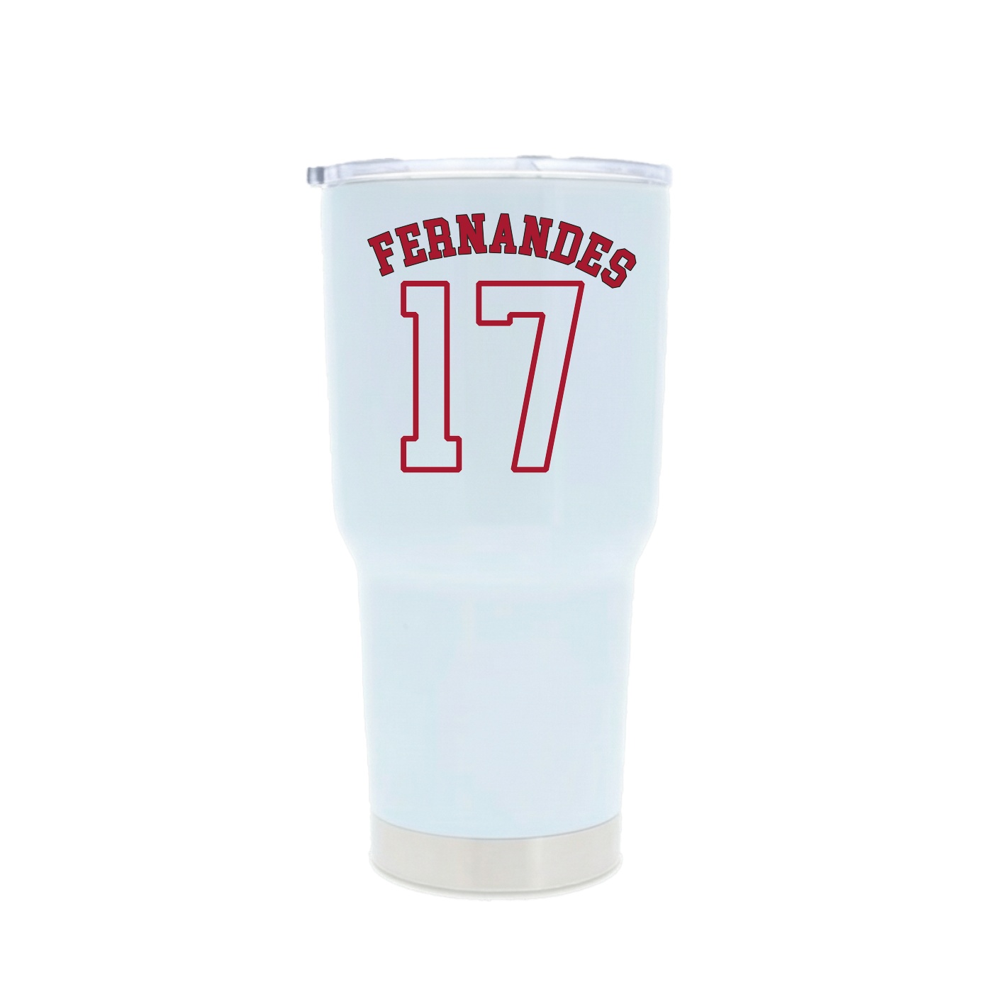30oz Stainless Steel Tumbler — Shirsey Arch in White