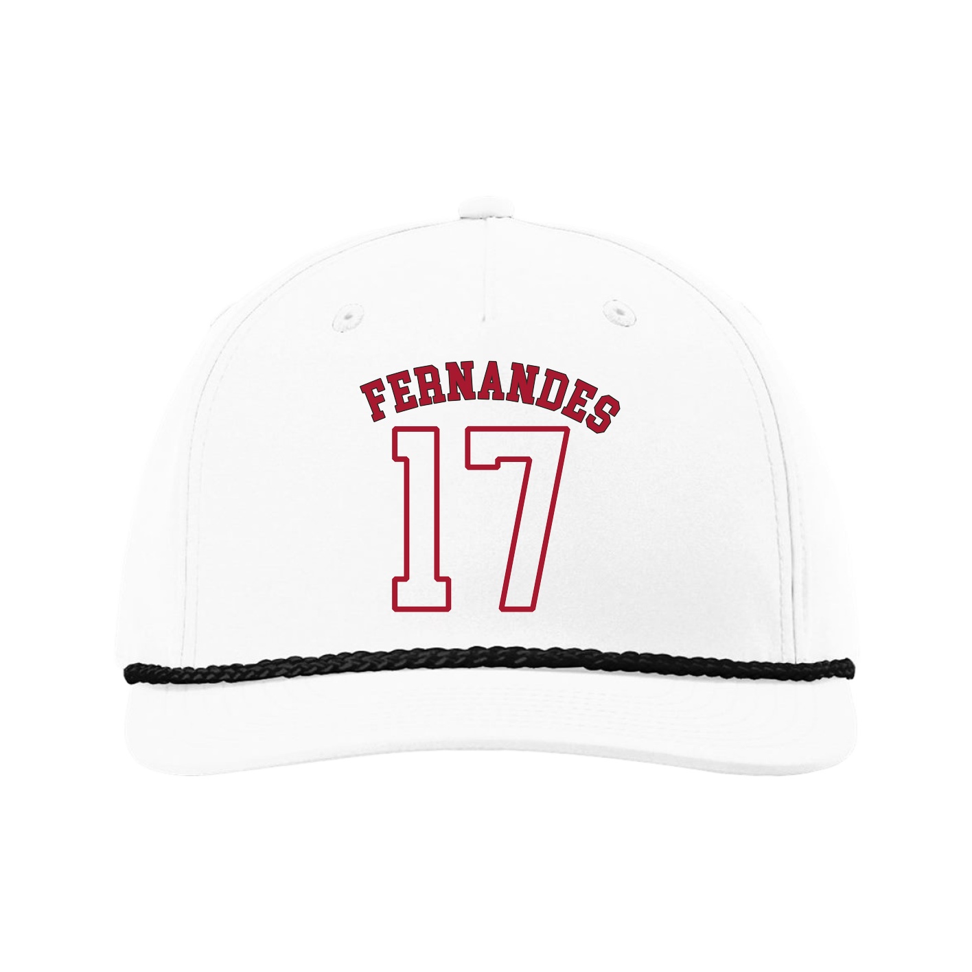 Five-Panel Classic Rope Cap — Shirsey Arch in White