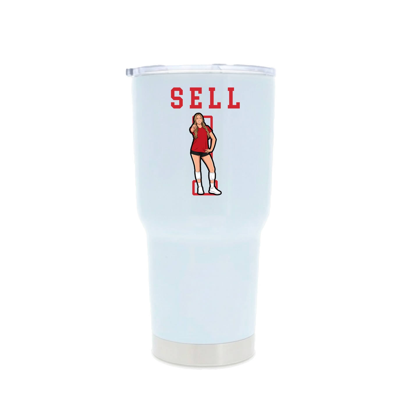 30oz Stainless Steel Tumbler — Shirsey in White