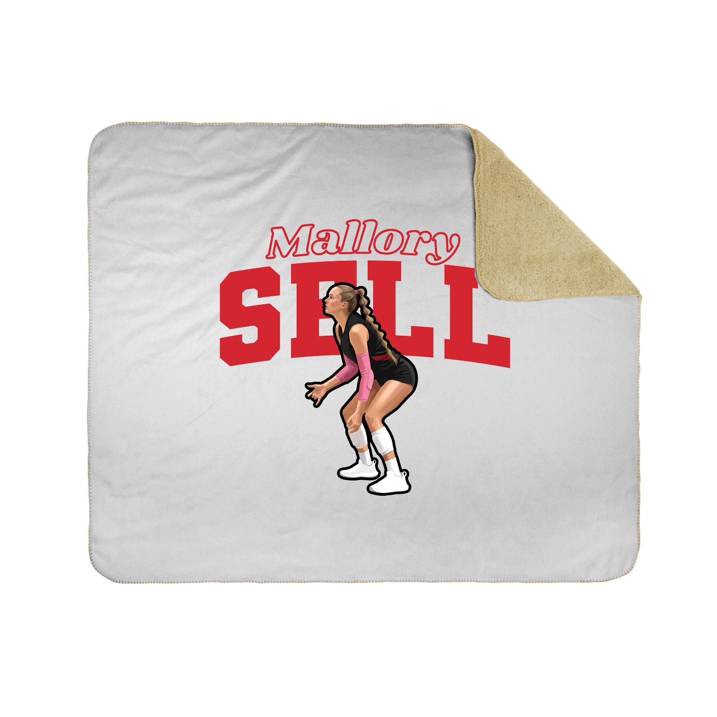 Throw Blanket — Name Arch in White
