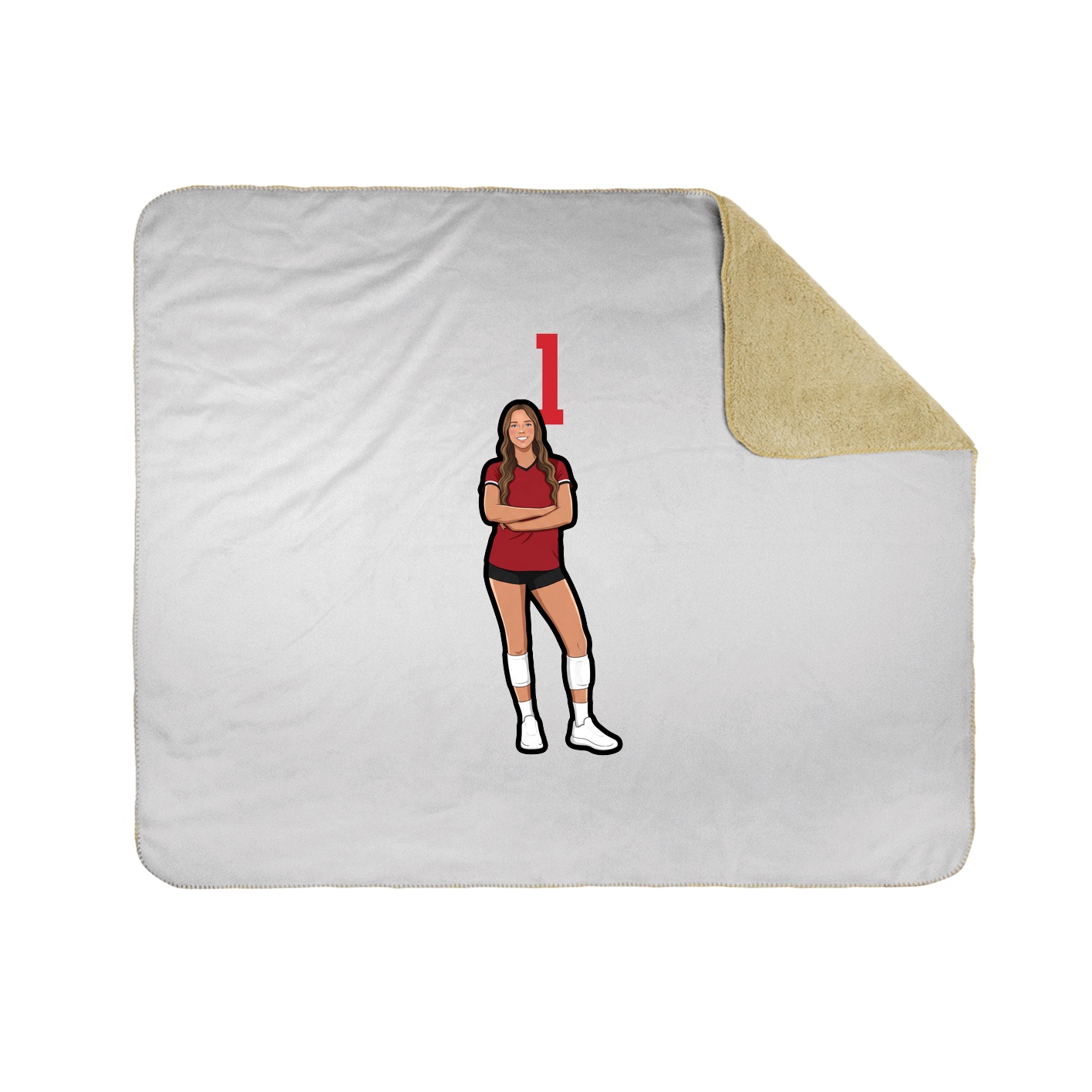 Throw Blanket — Number Top in White