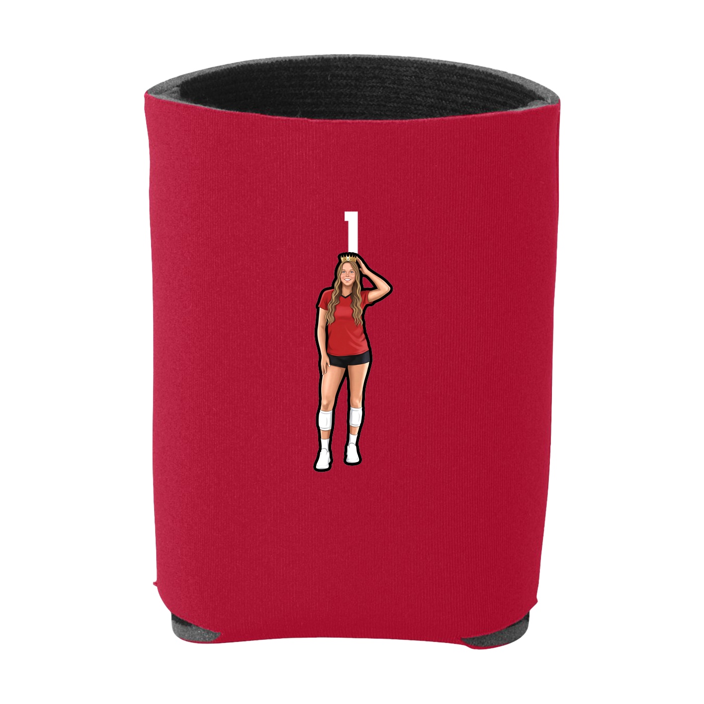 Can Holder — Number Top in Red