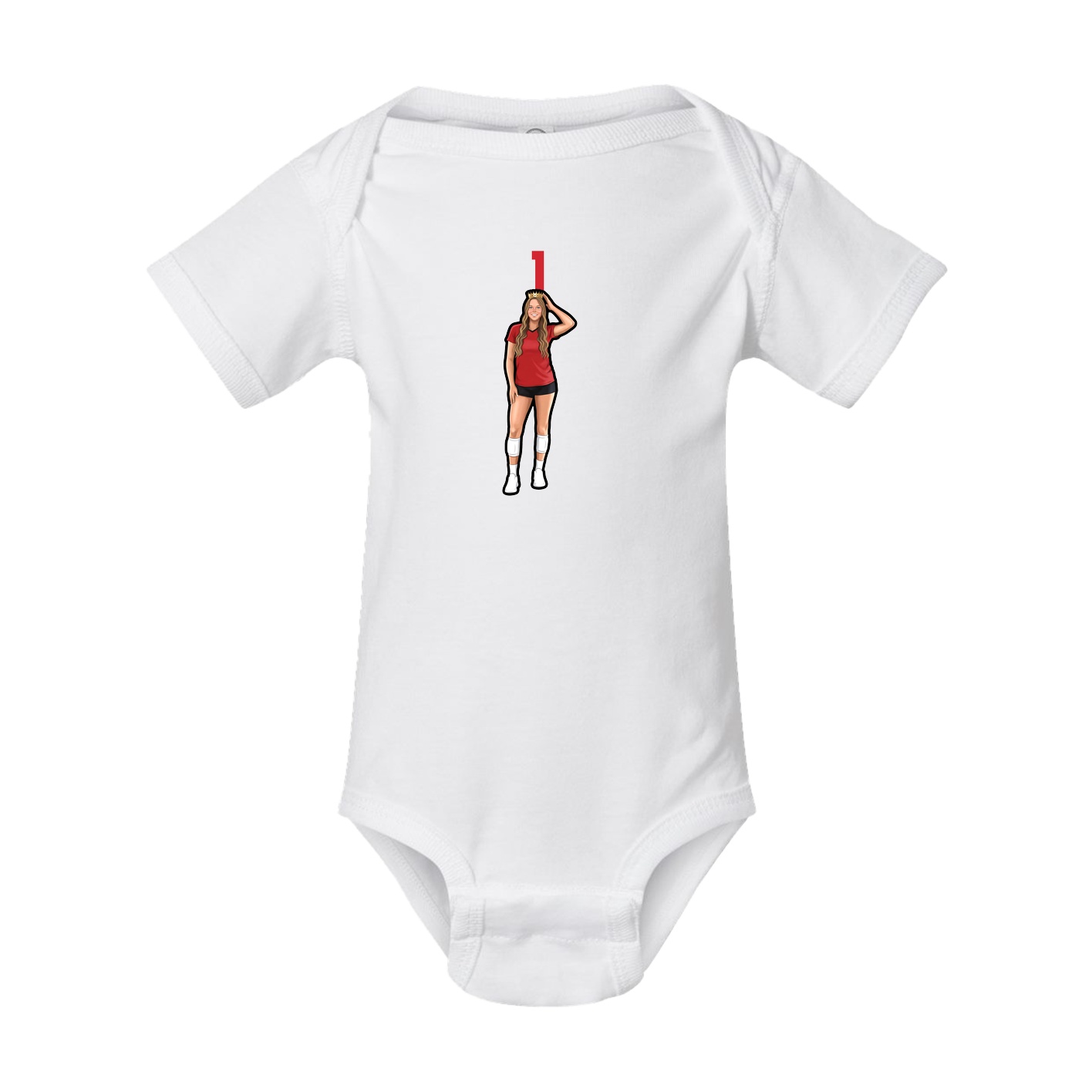 Baby Onesie — Number Top in White