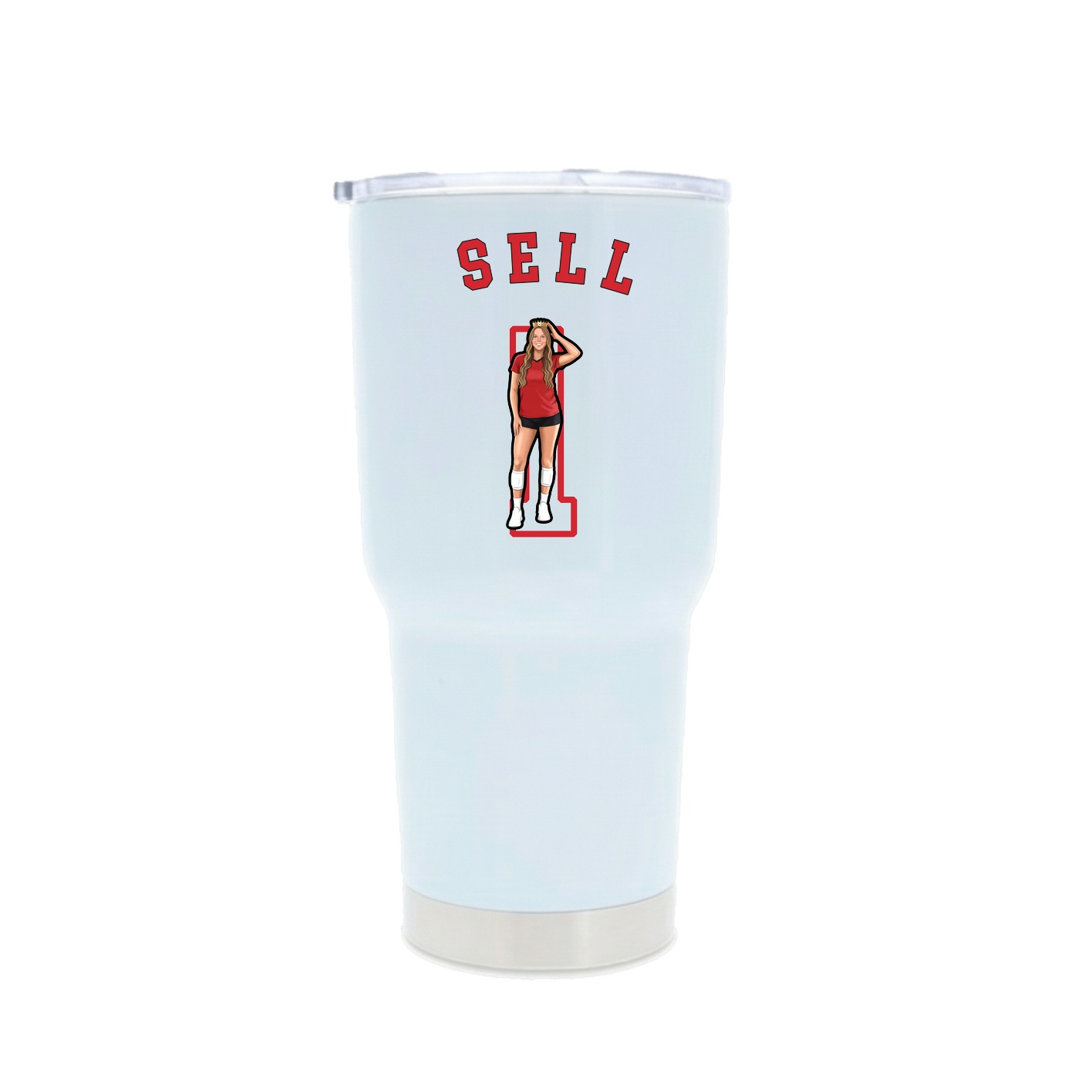 30oz Stainless Steel Tumbler — Shirsey Arch in White