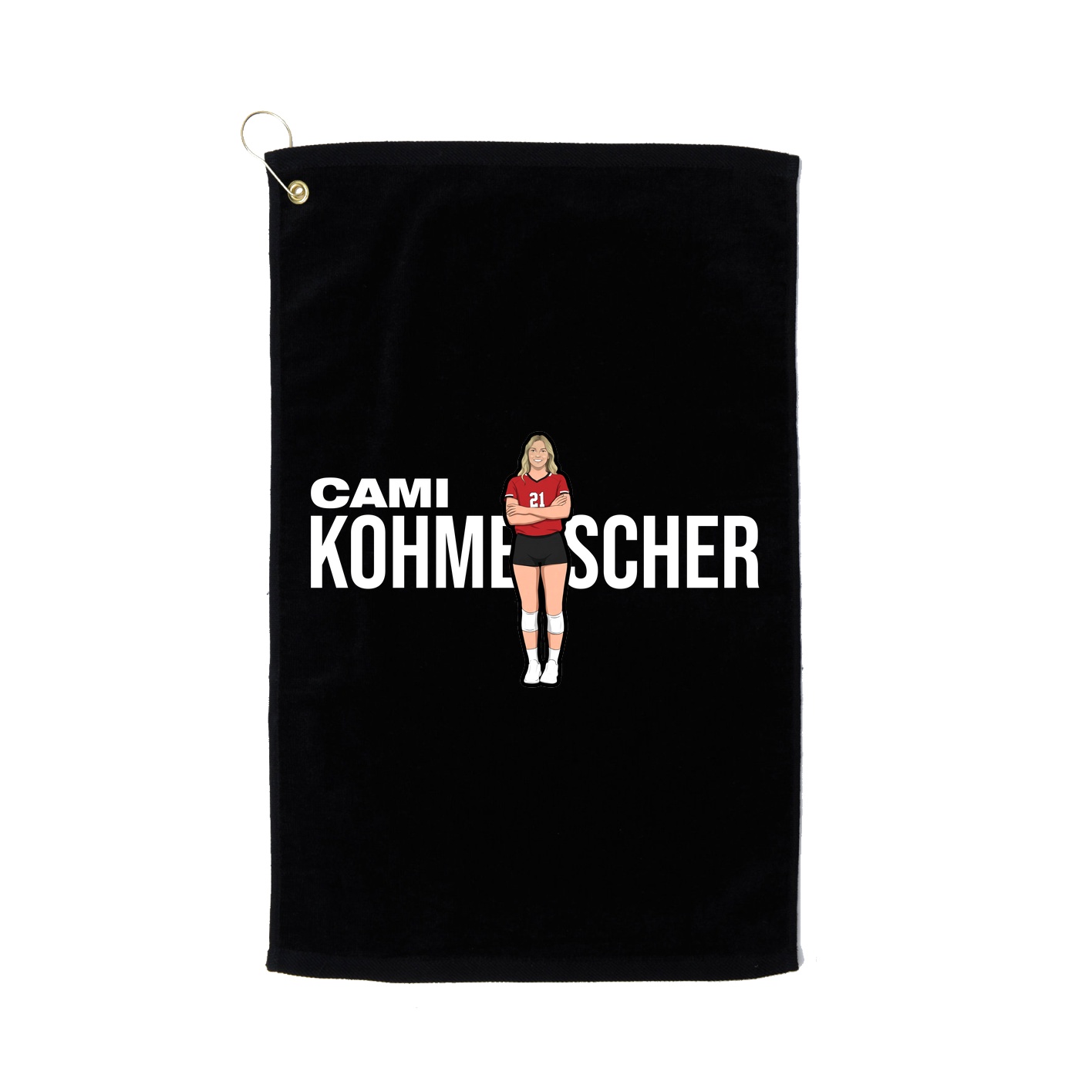 Golf Towel — Player Name in Black