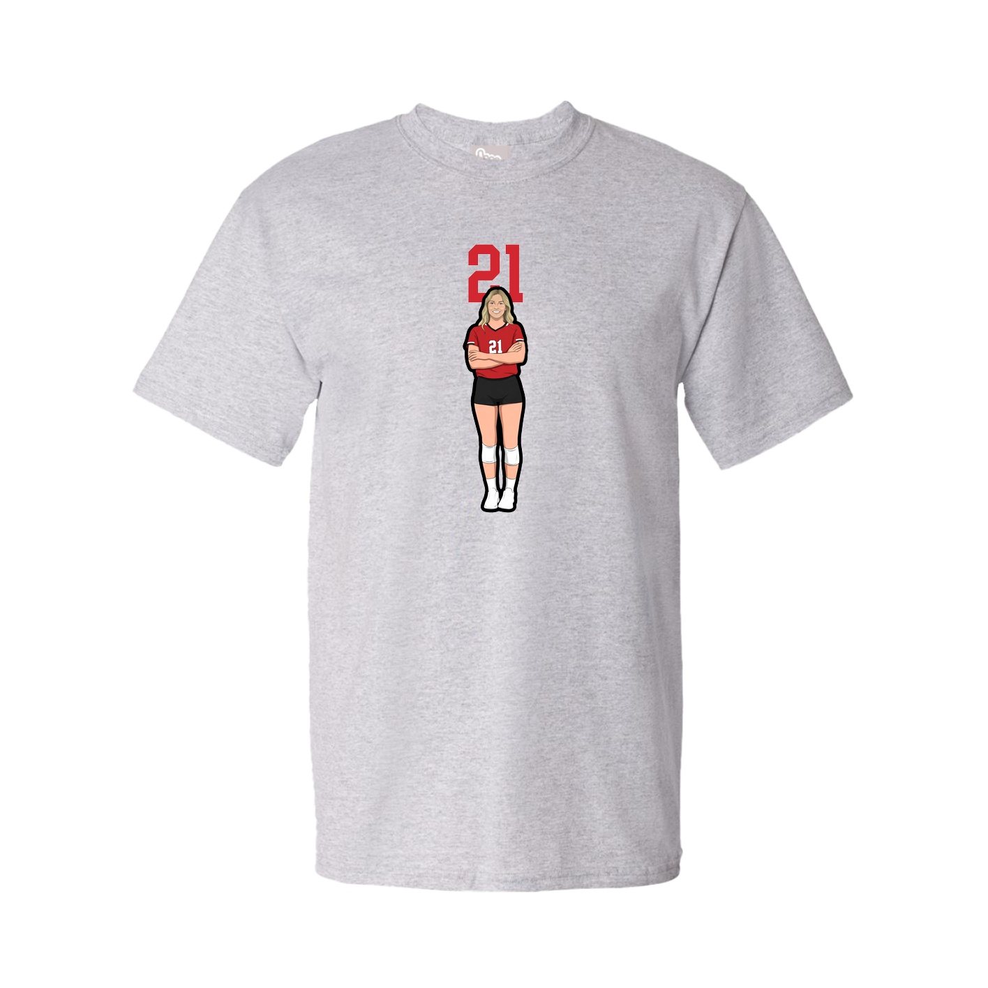 Tee — Number Top in Grey