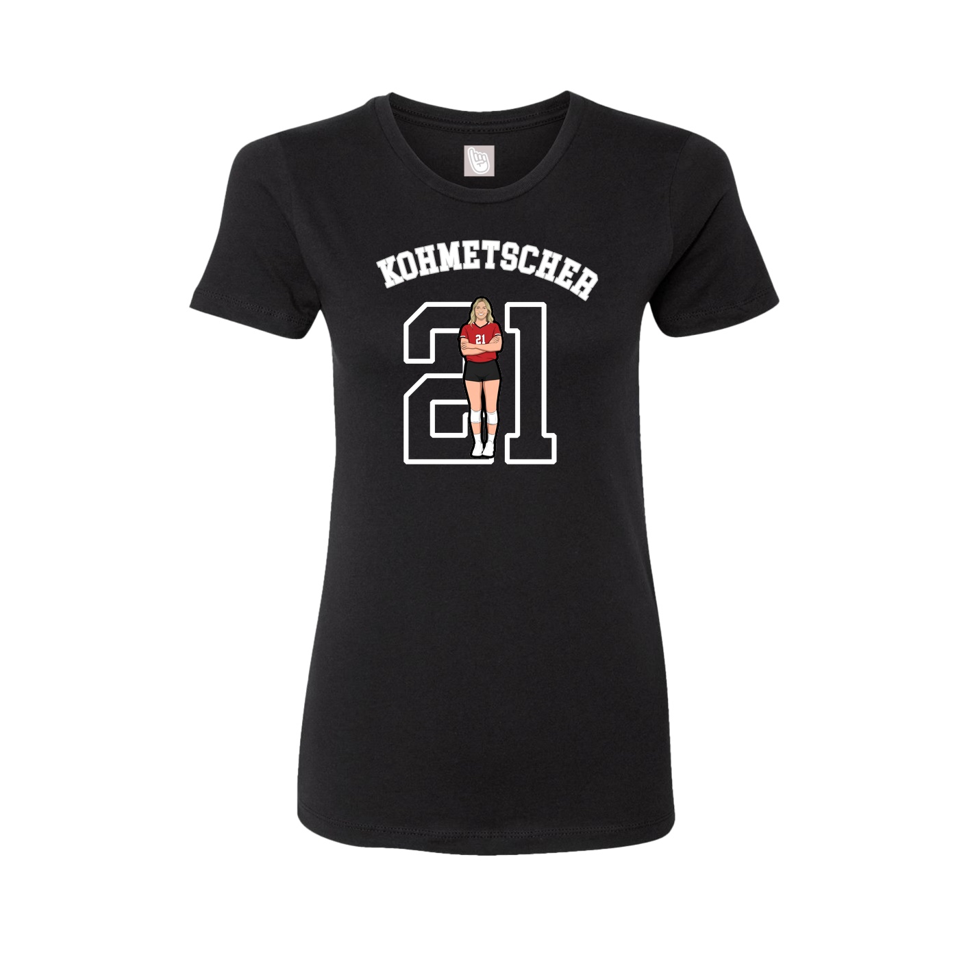 Fitted Women's Tee — Shirsey Arch in Black