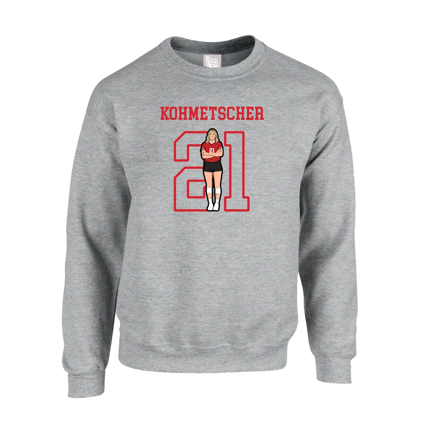 Fleece Crew — Shirsey in Grey