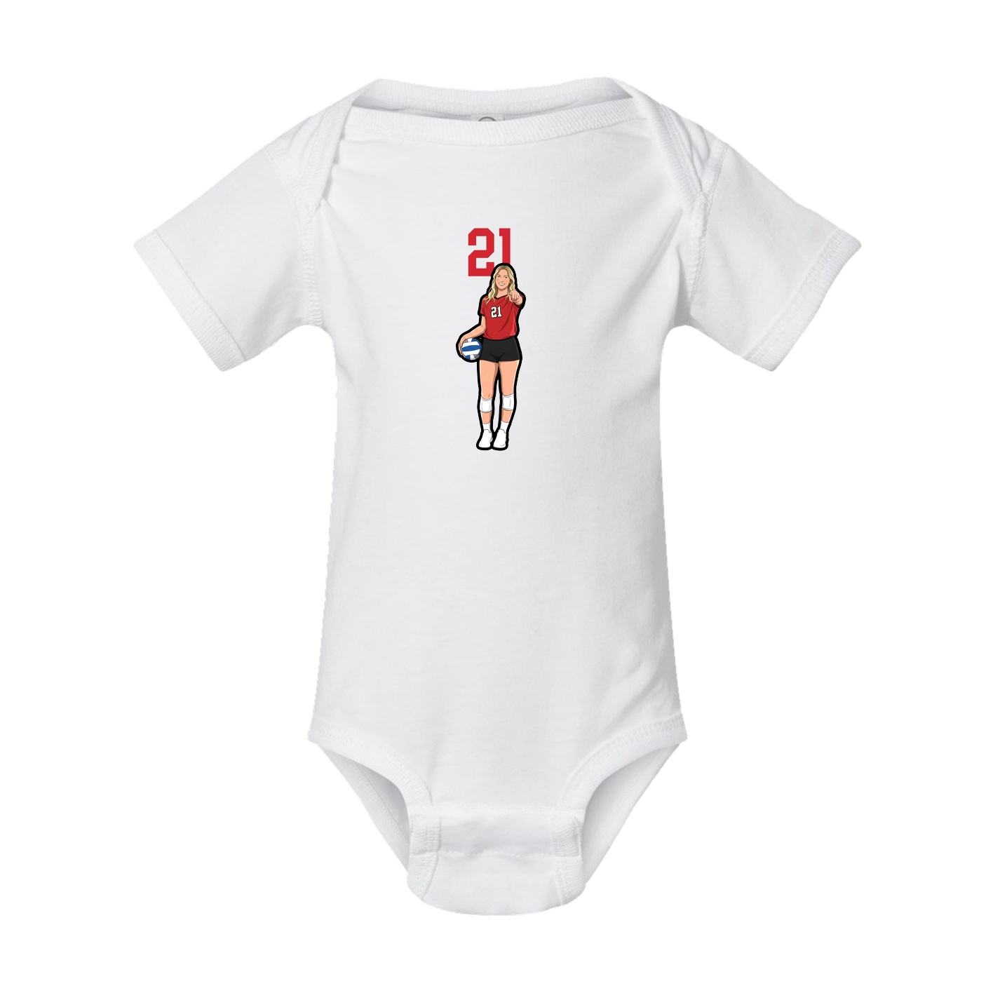 Baby Onesie — Number Top in White