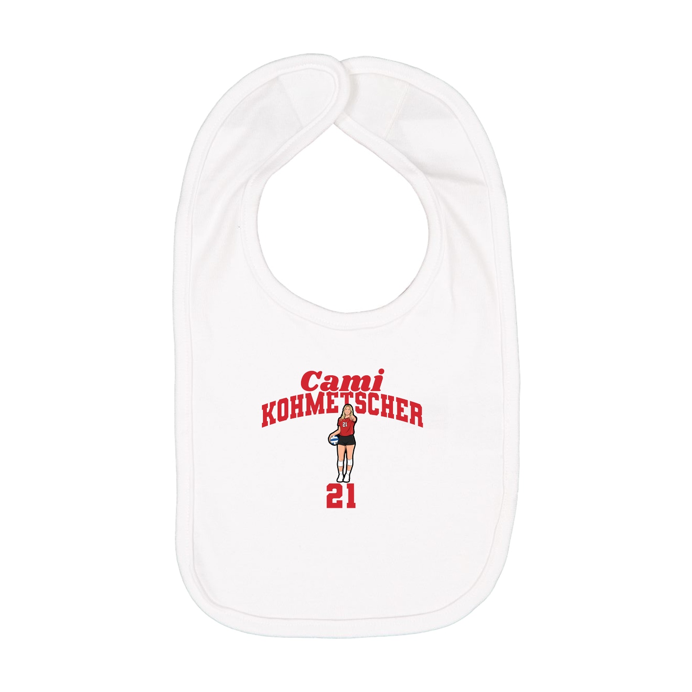 Infant Bib — Signature Arch in White