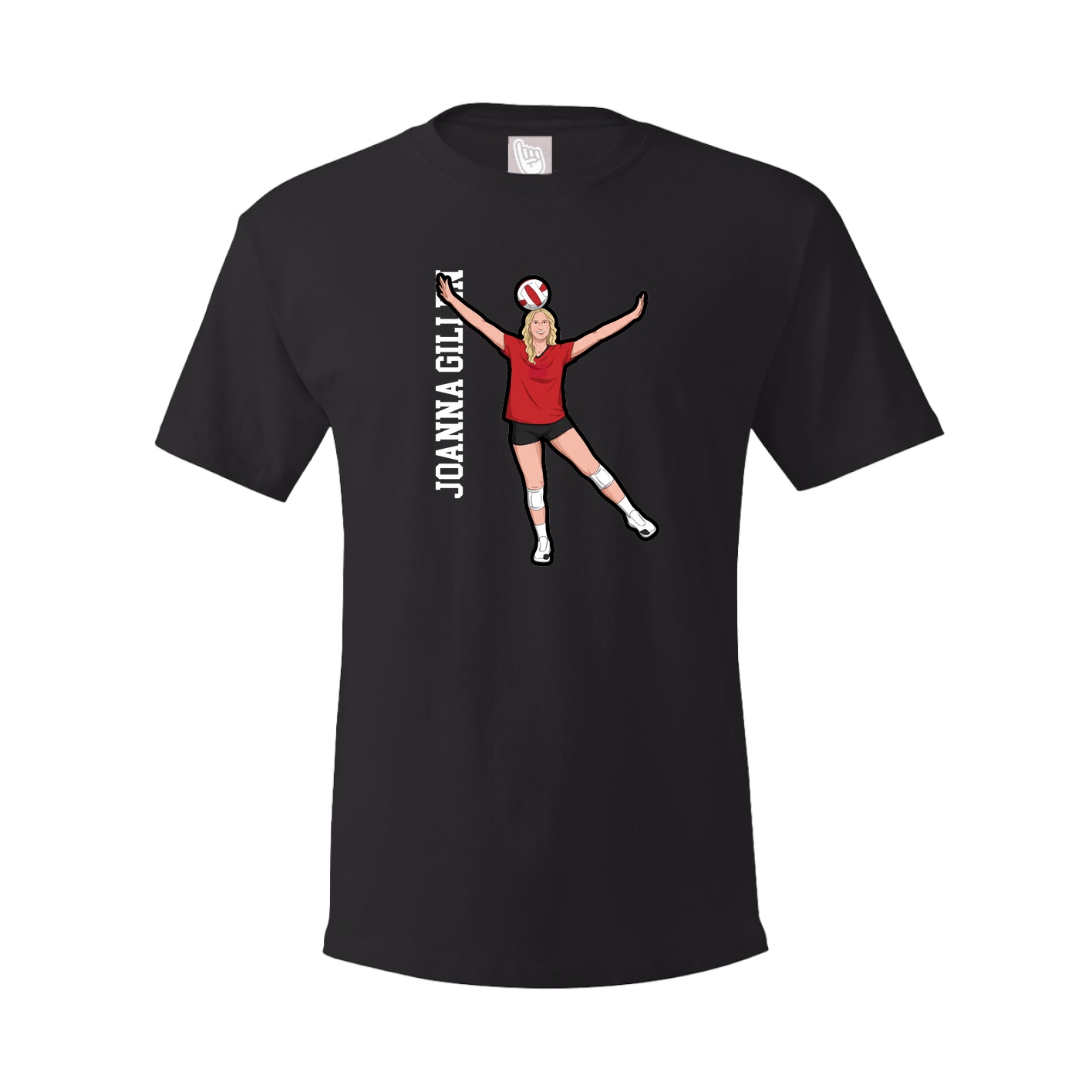 Youth Tee — Name Vertical in Black