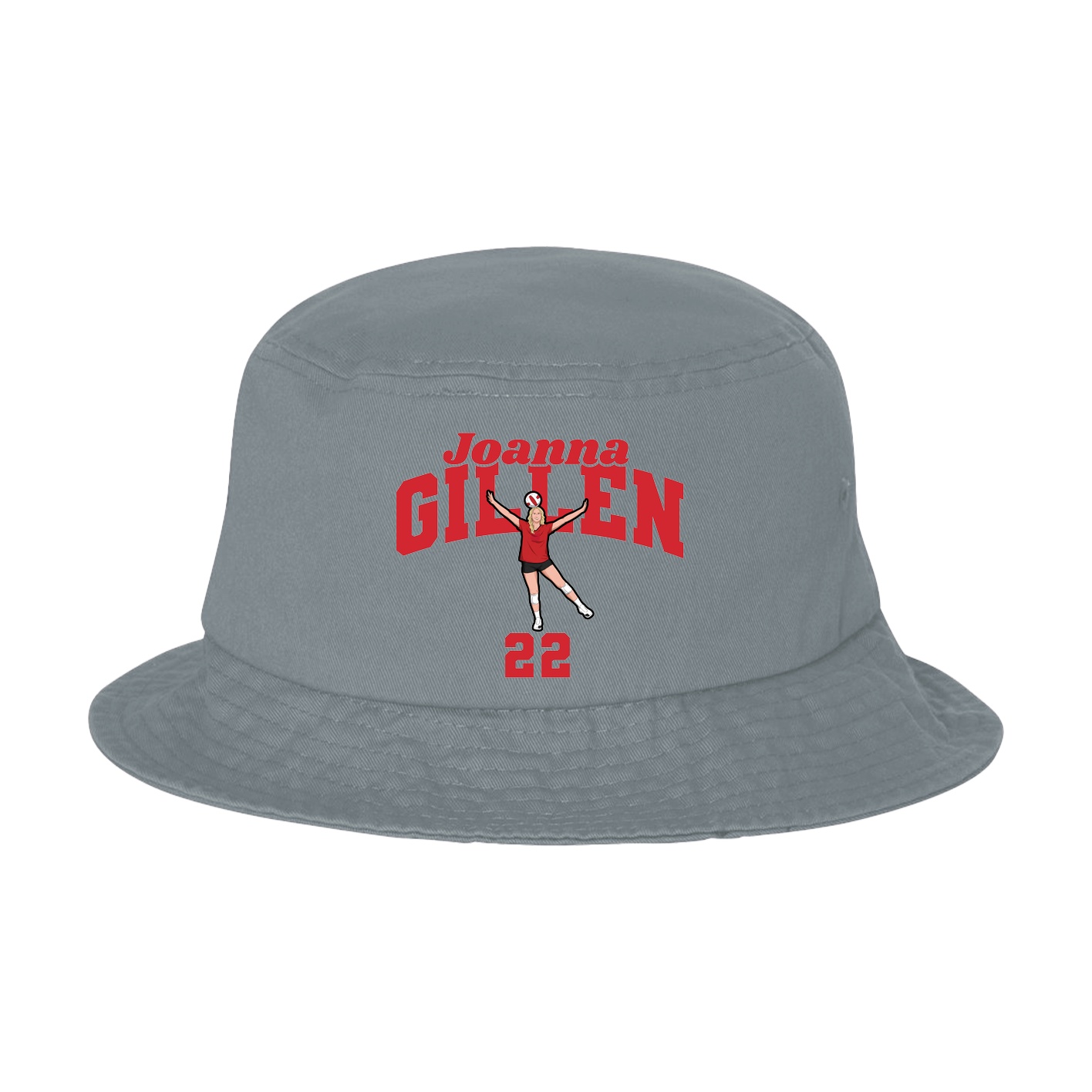 Bucket Cap — Signature Arch in Grey