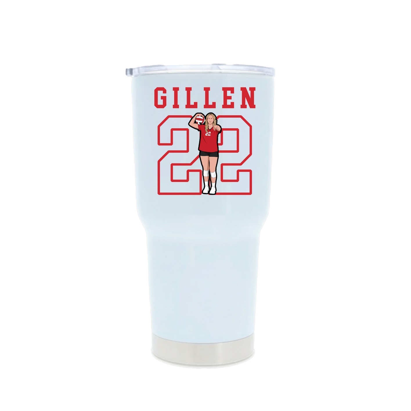 30oz Stainless Steel Tumbler — Shirsey in White