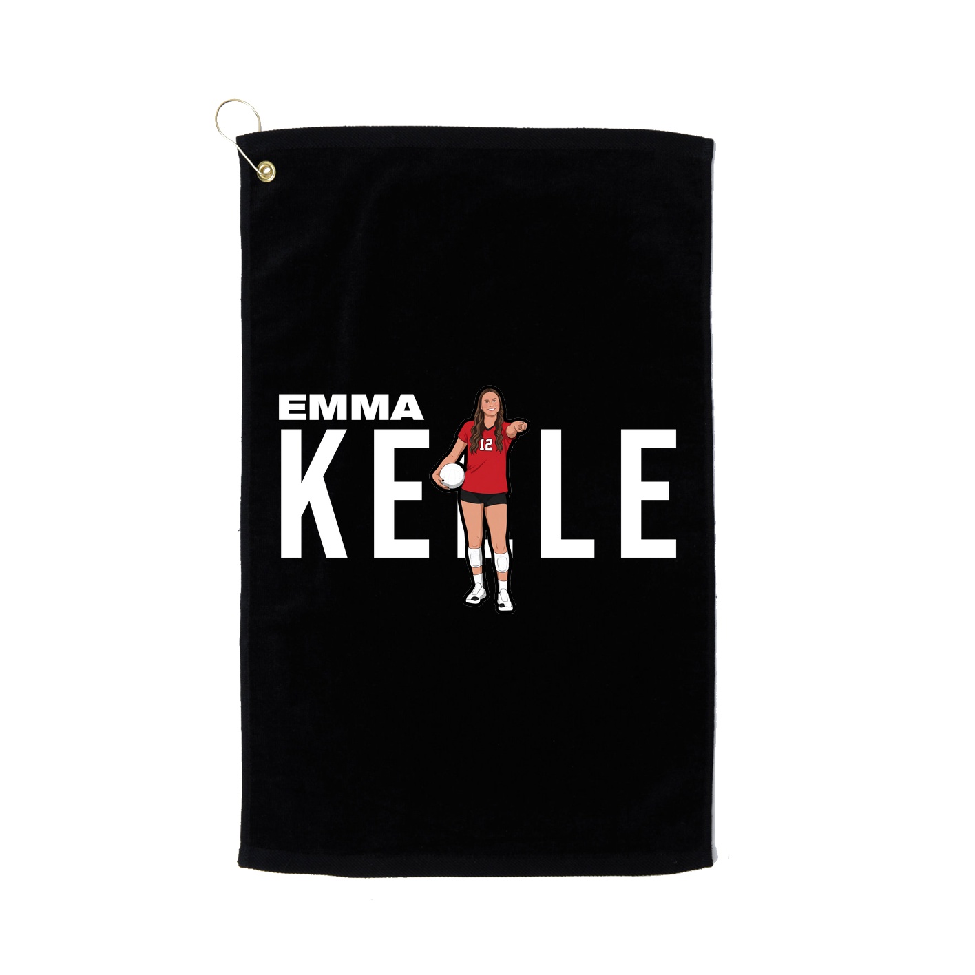 Golf Towel — Player Name in Black