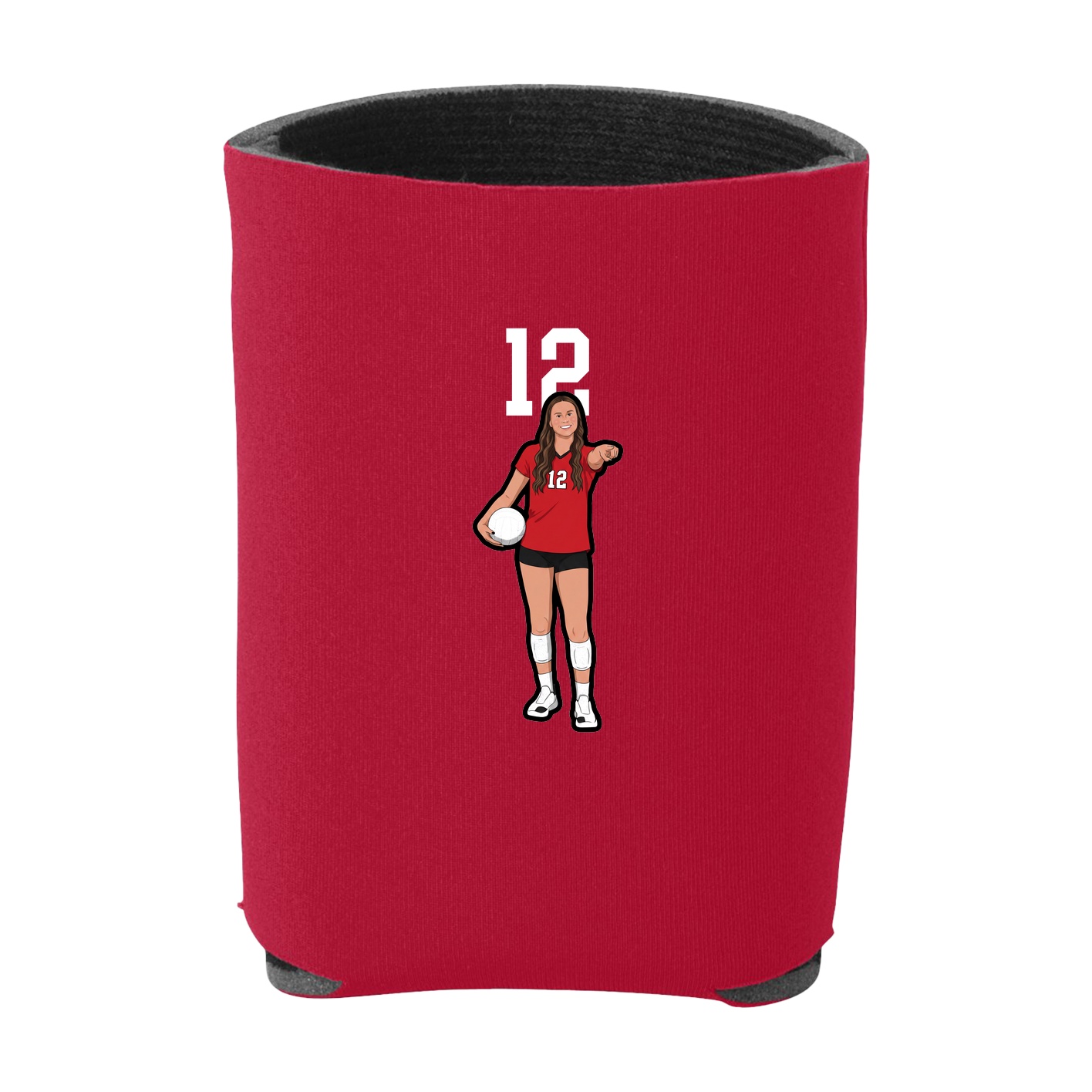 Can Holder — Number Top in Red