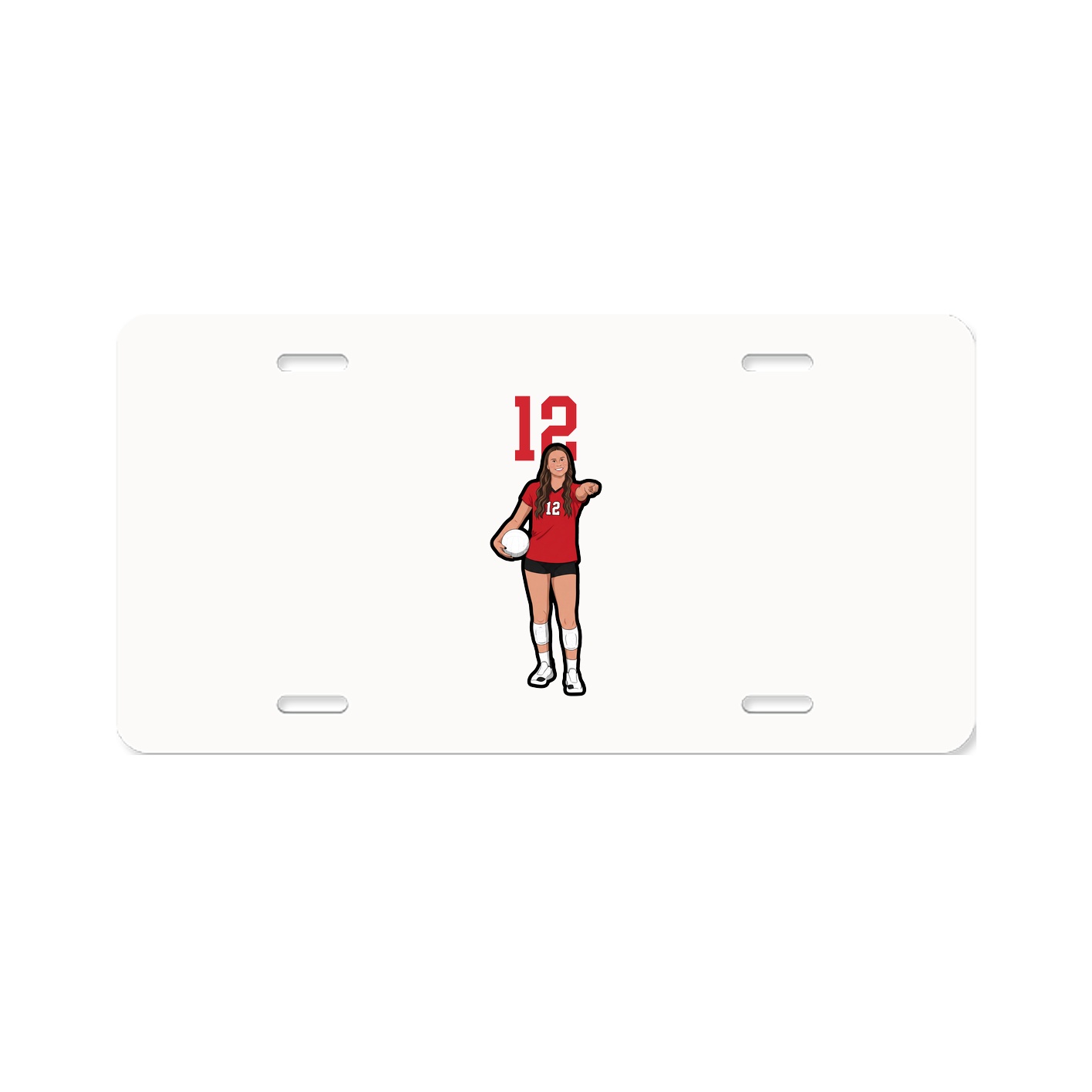 License Plate — Number Top in Classic