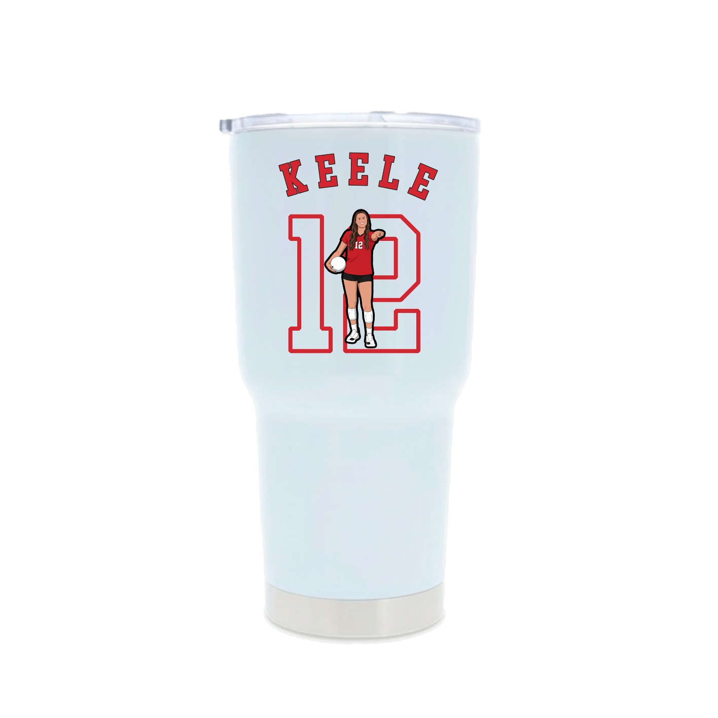 30oz Stainless Steel Tumbler — Shirsey Arch in White
