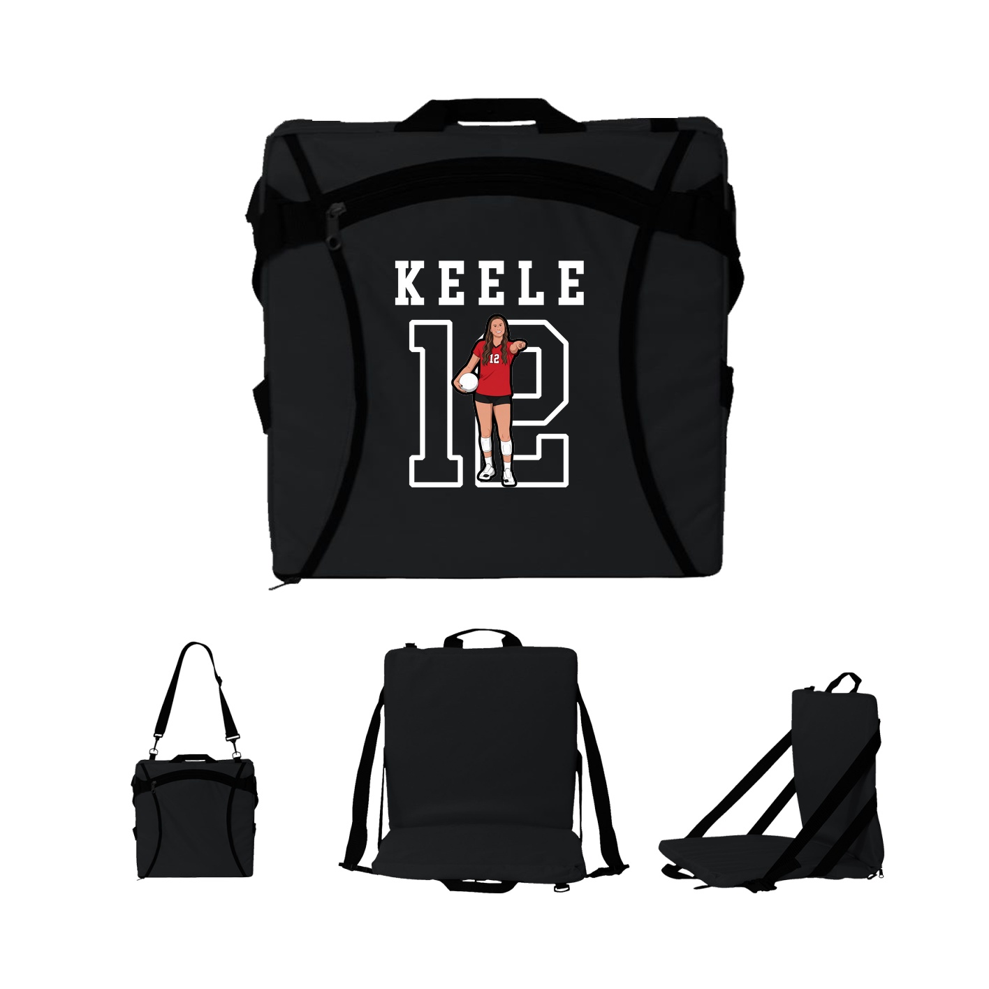 Folding Stadium Seat — Shirsey in Black