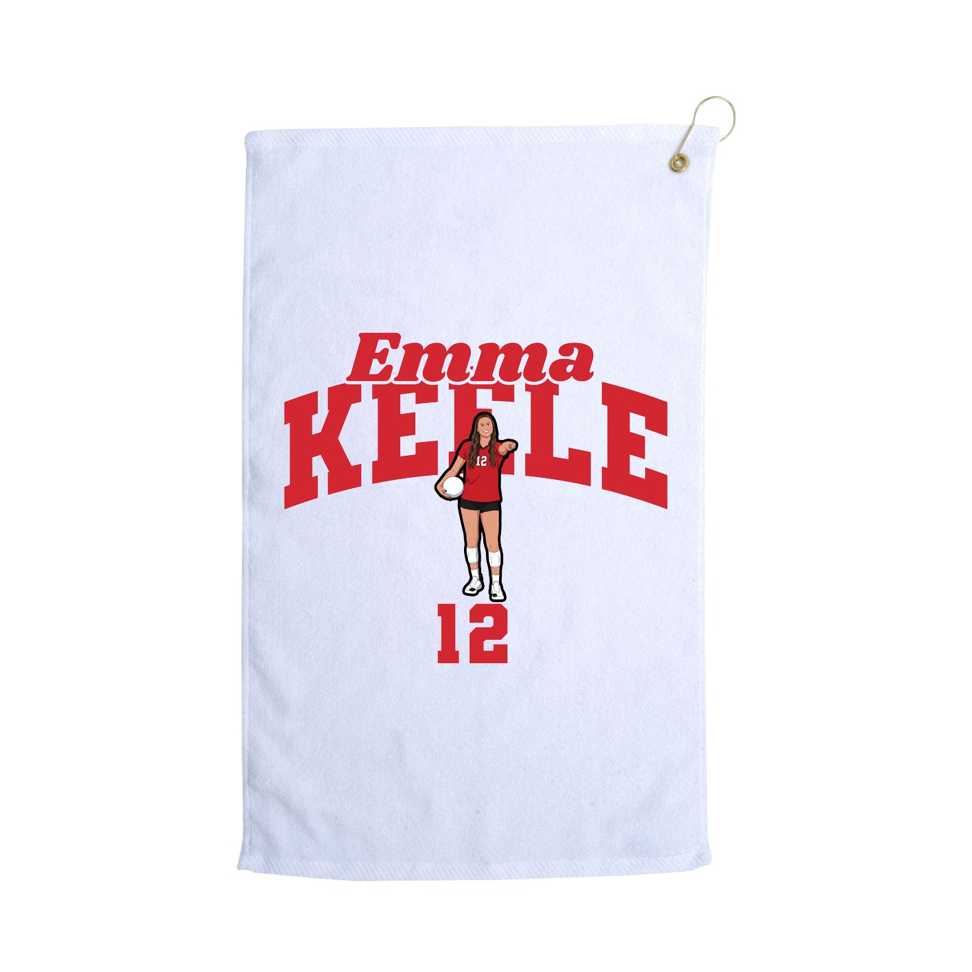 Golf Towel — Signature Arch in White