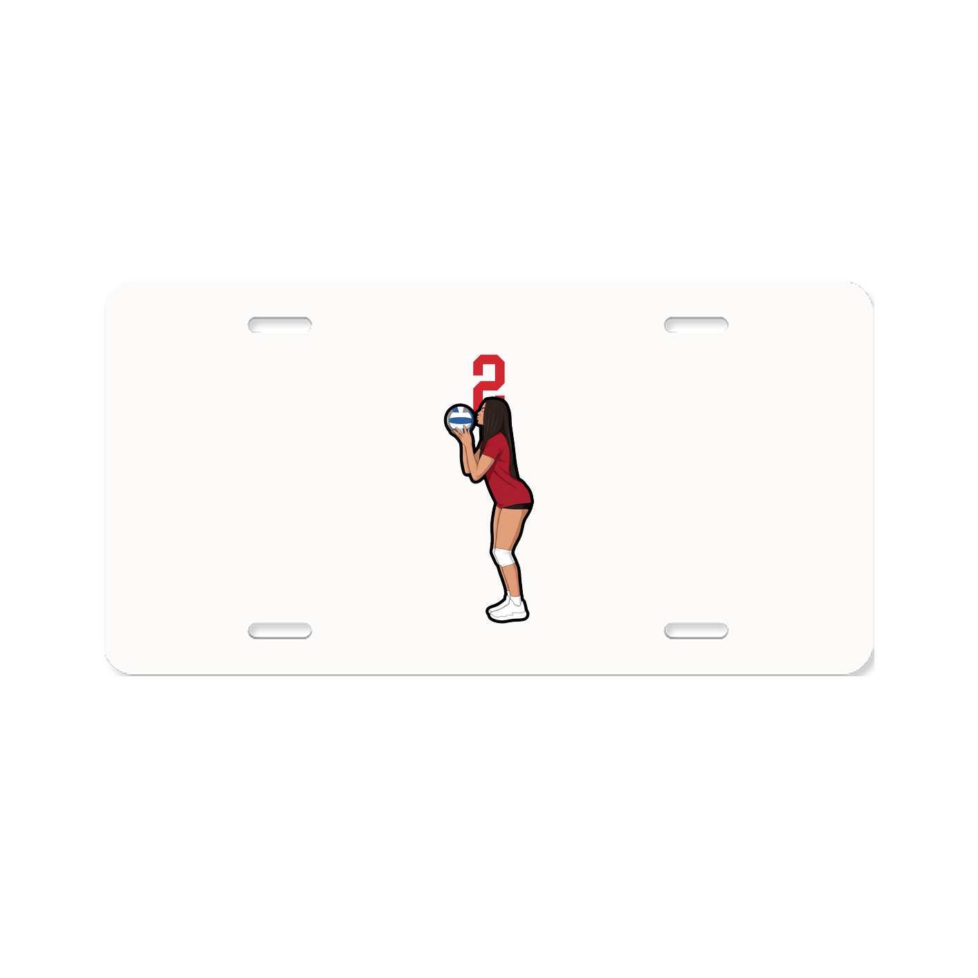 License Plate — Number Top in Classic