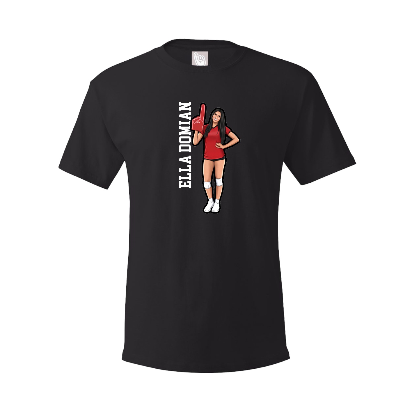 Tee — Name Vertical in Black