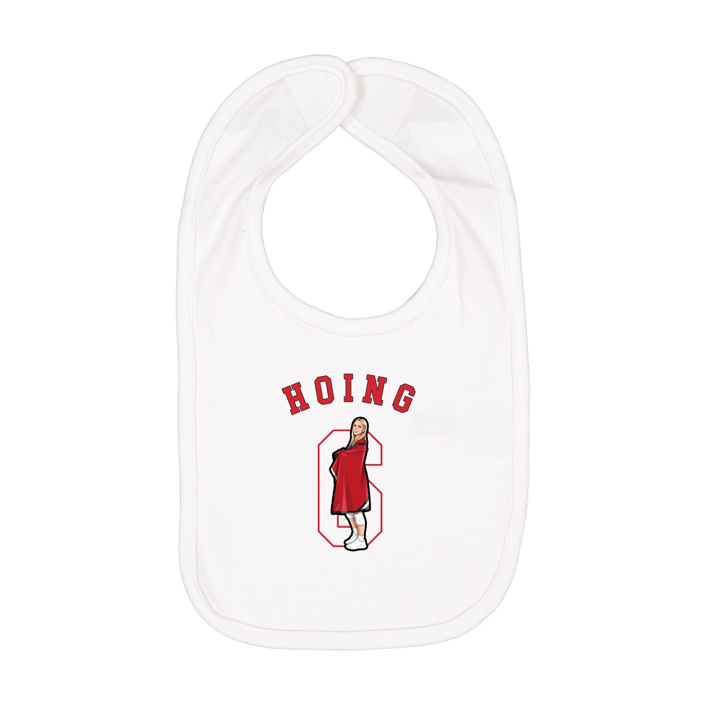 Infant Bib — Shirsey Arch in White