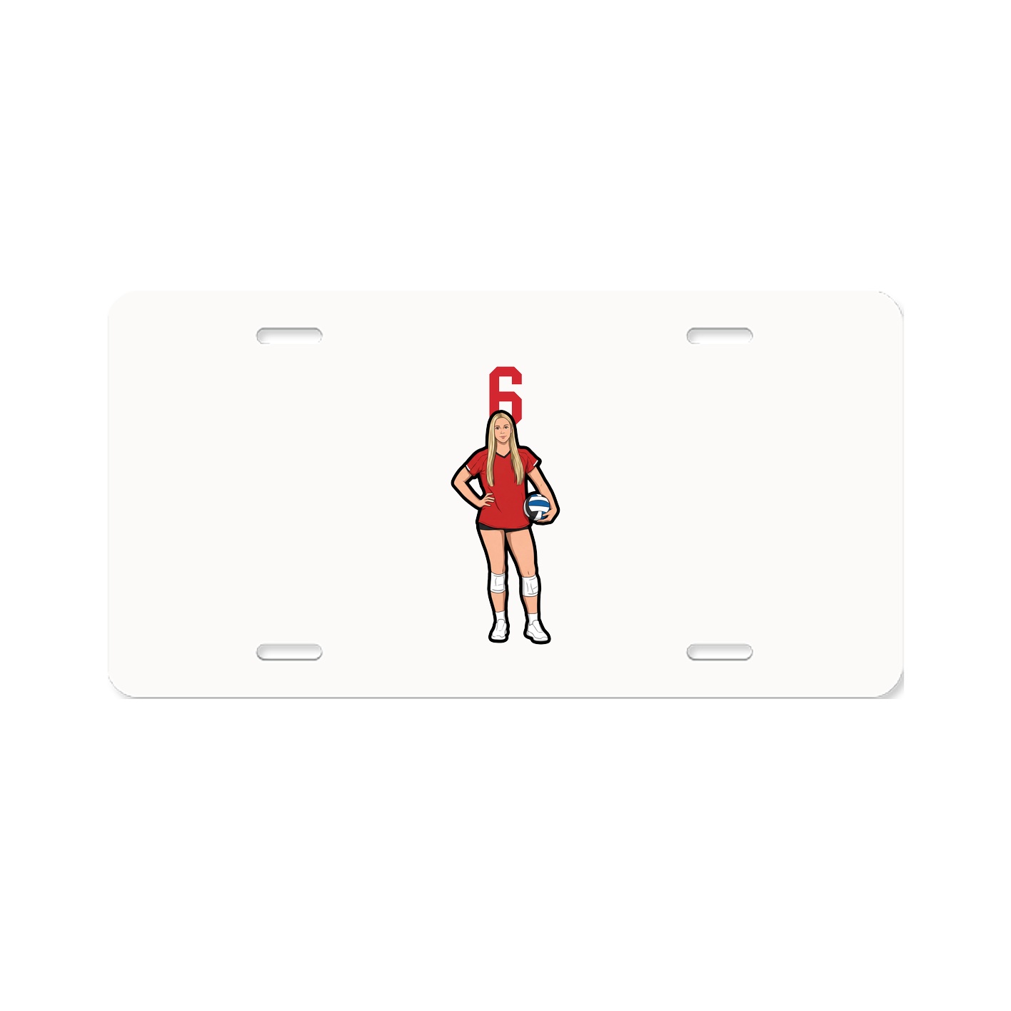 License Plate — Number Top in Classic