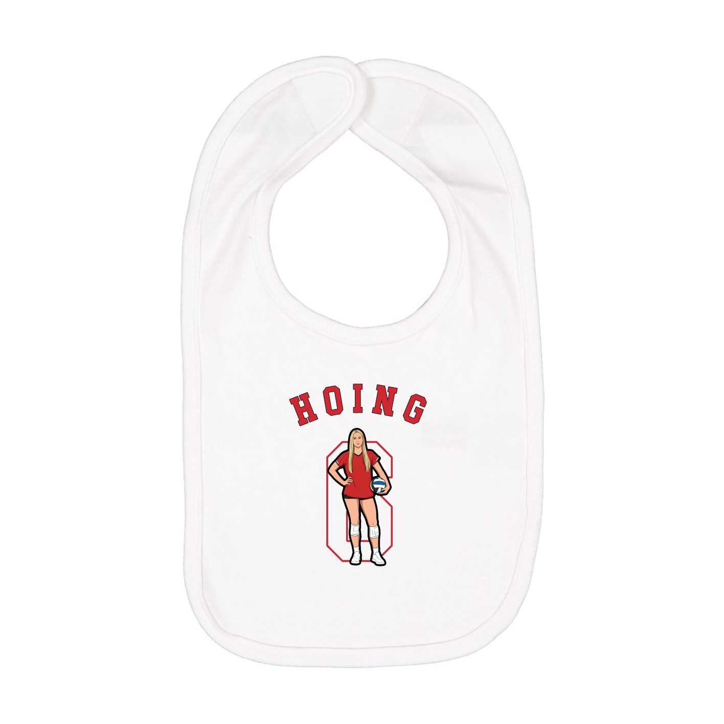 Infant Bib — Shirsey Arch in White