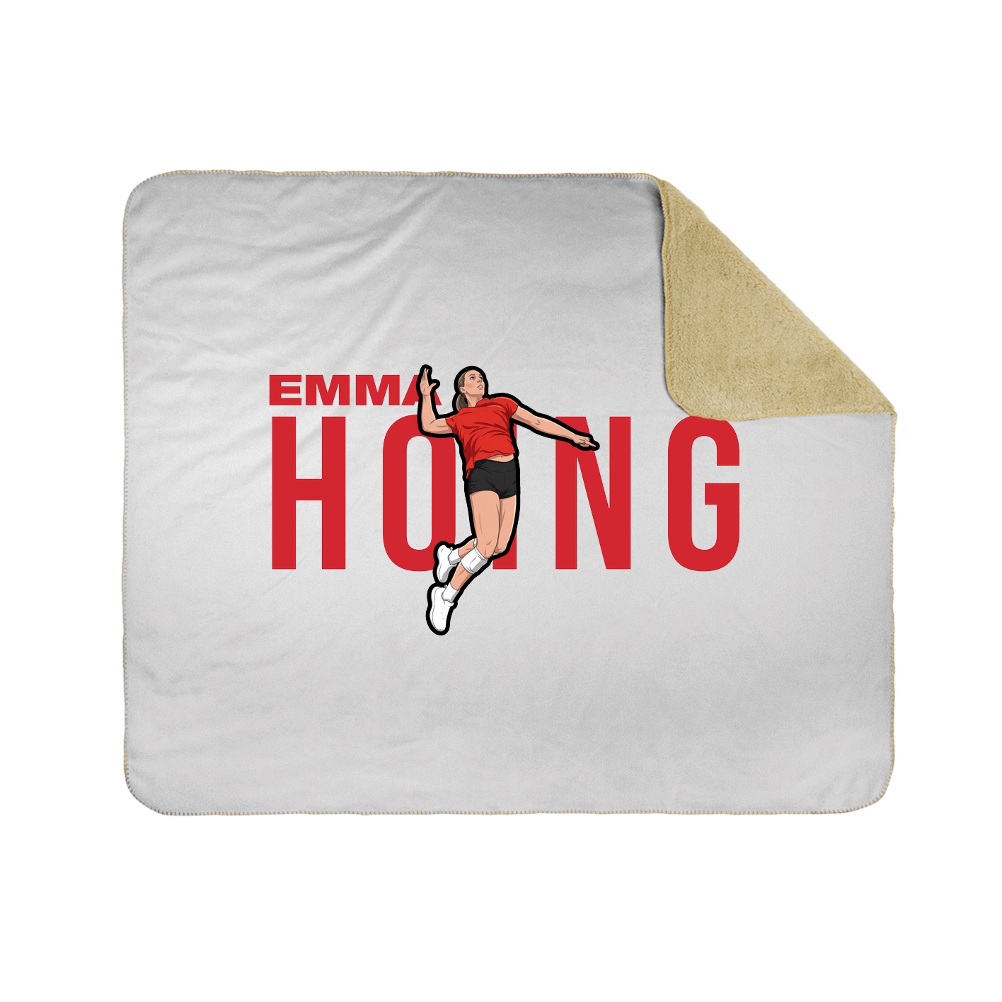 Throw Blanket — Player Name in White