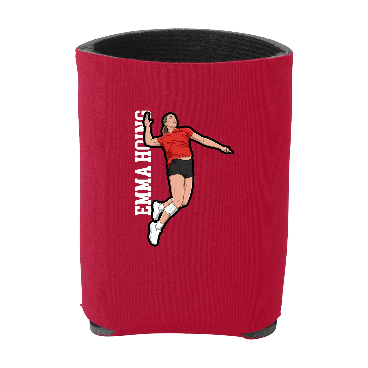 Can Holder — Name Vertical in Red
