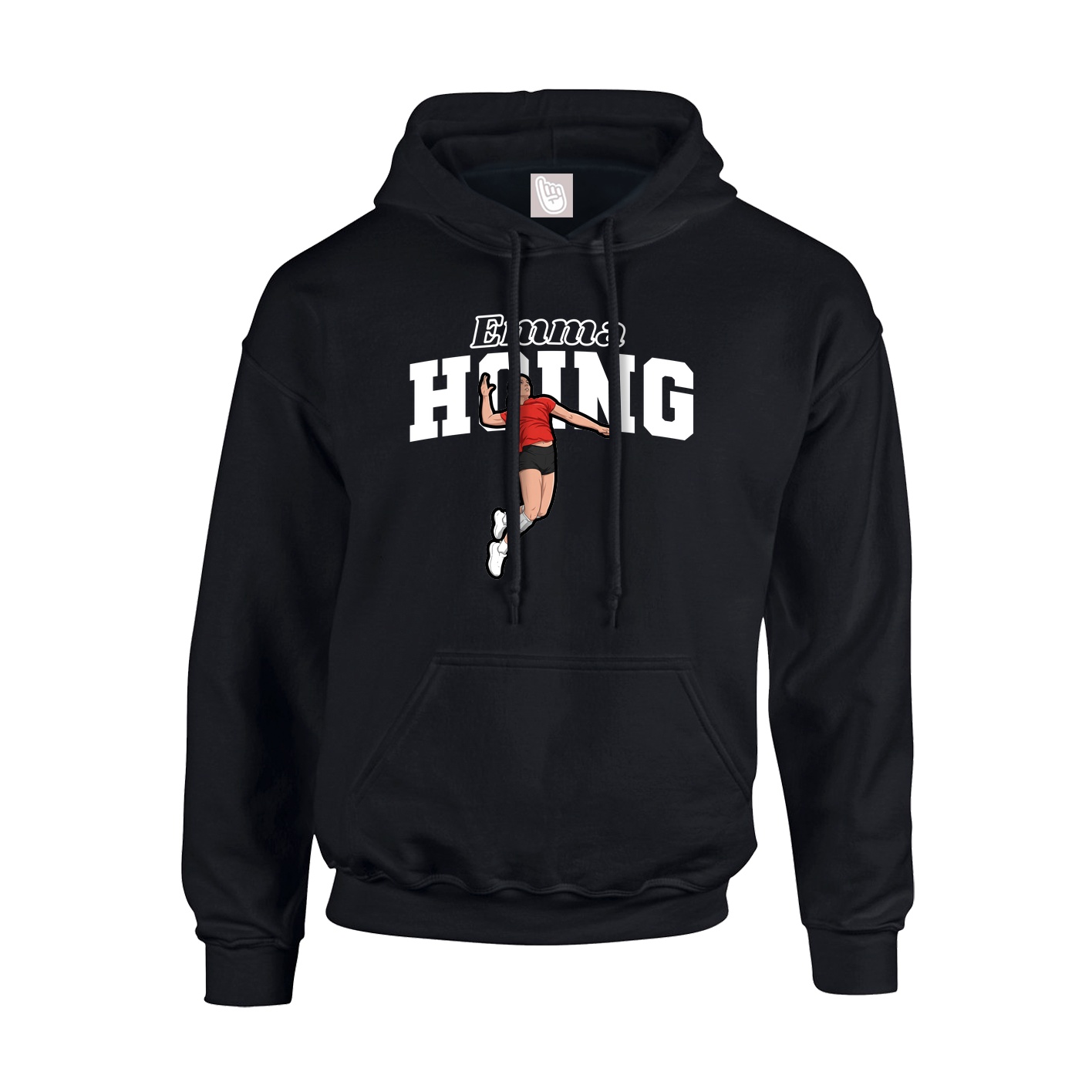 Youth Hoodie — Name Arch in Black