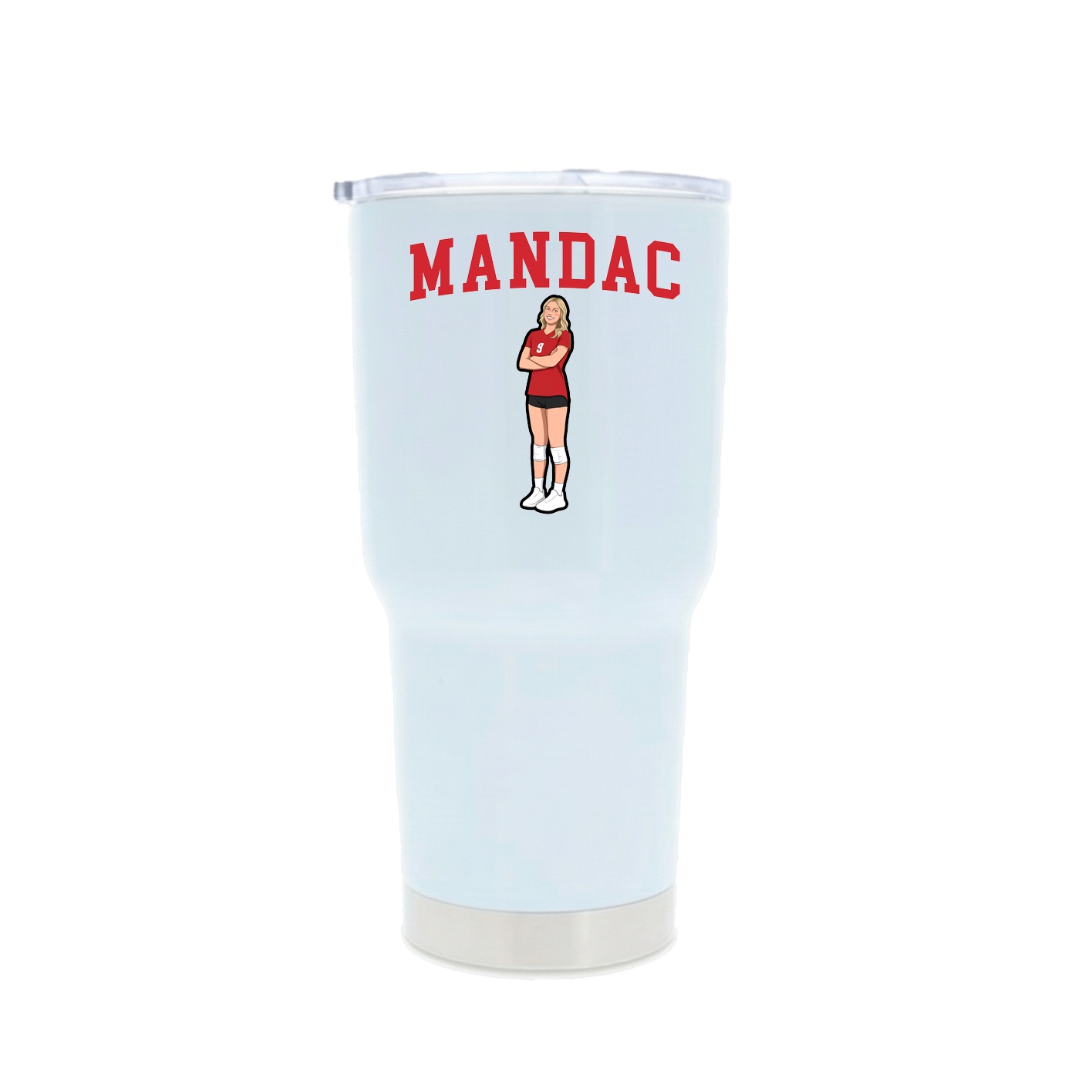 30oz Stainless Steel Tumbler — Shirsey in White