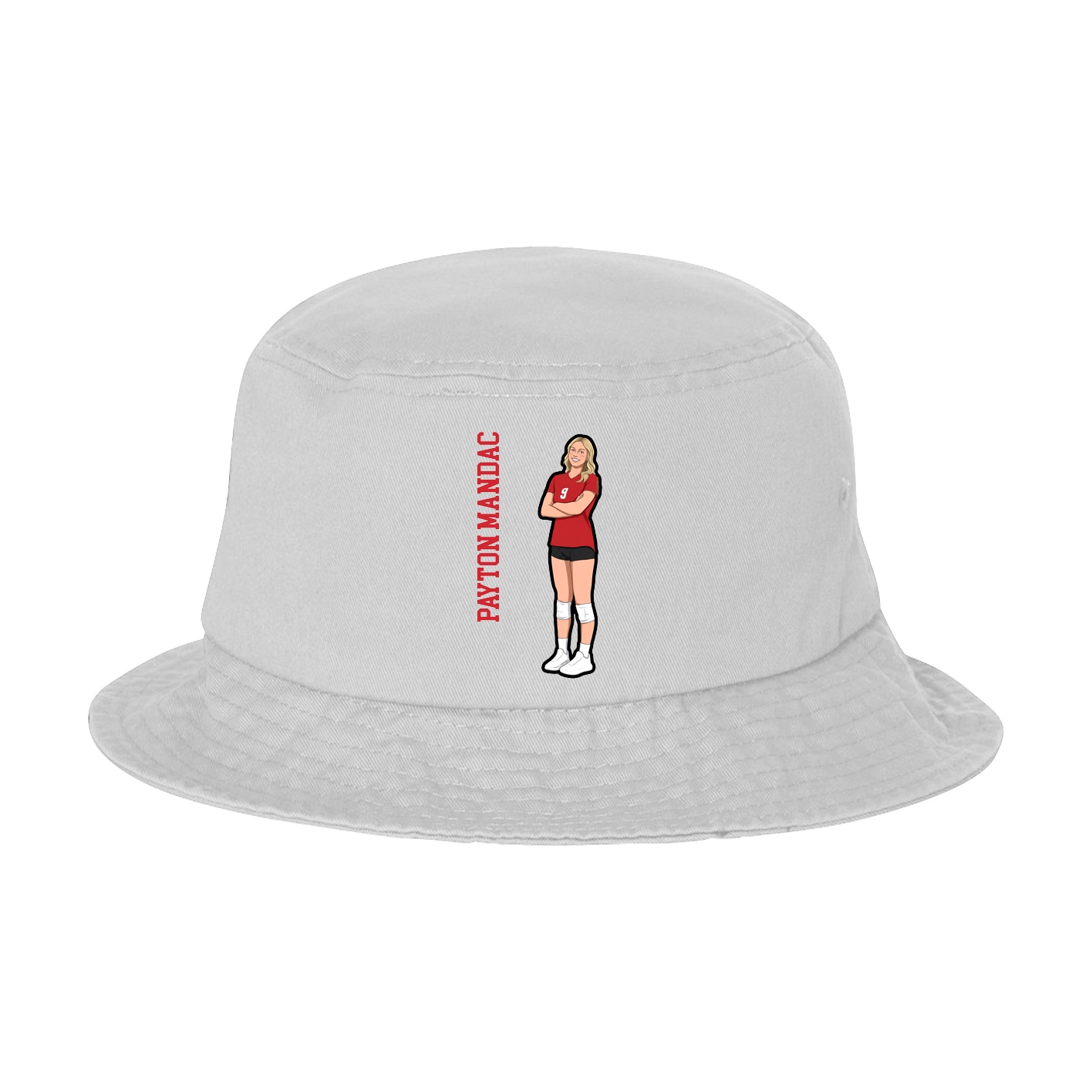 Bucket Cap — Name Vertical in White