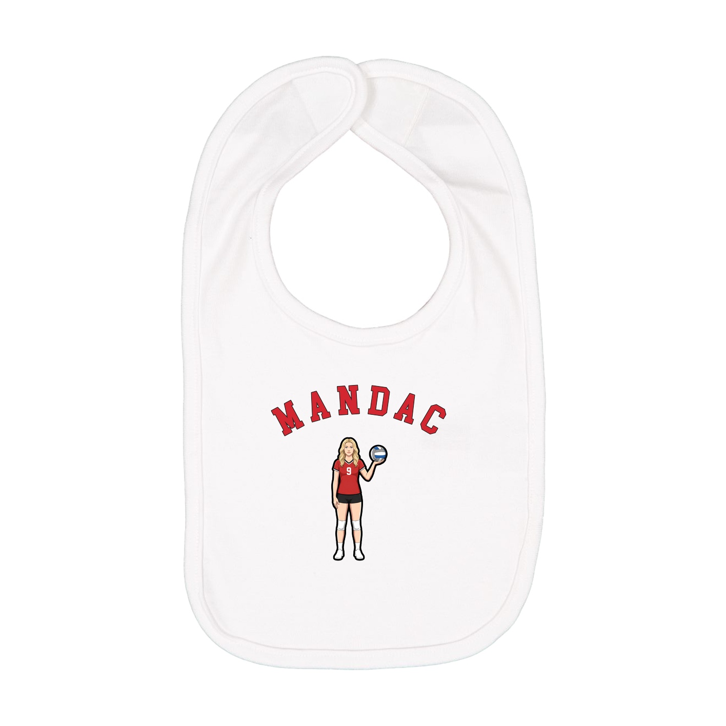 Infant Bib — Shirsey Arch in White