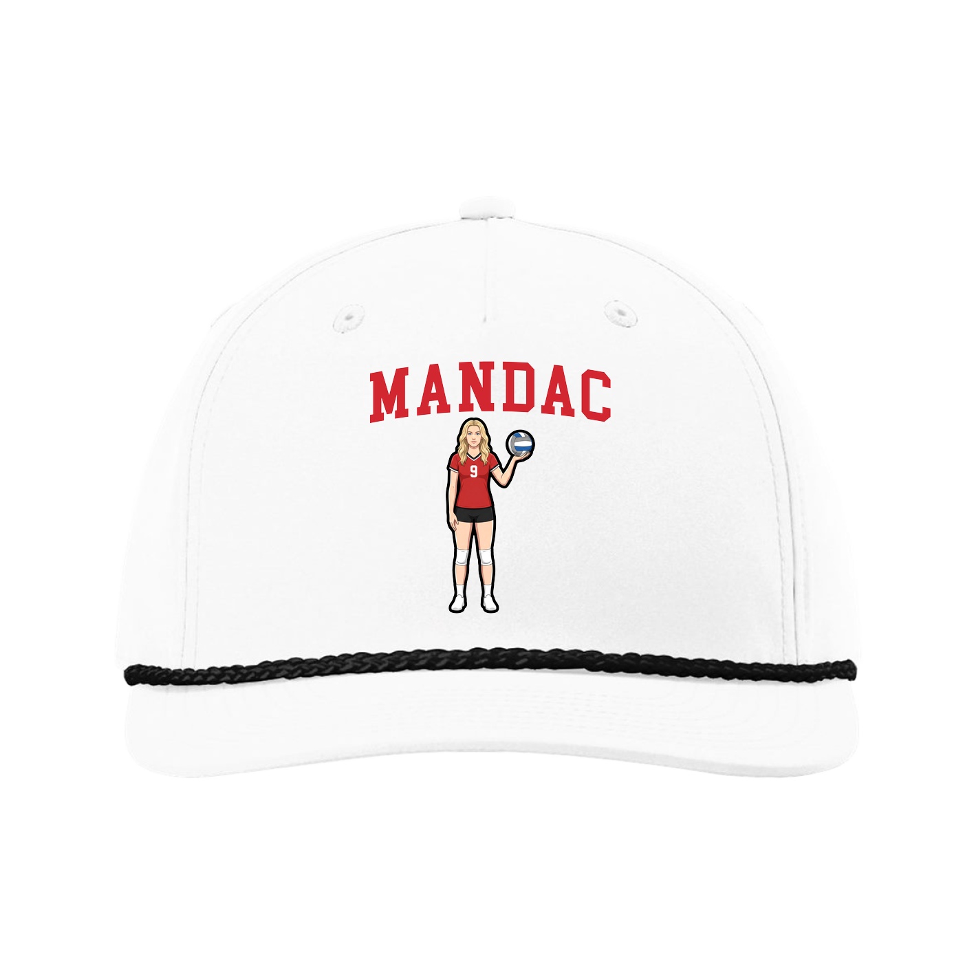 Five-Panel Classic Rope Cap — Shirsey in White