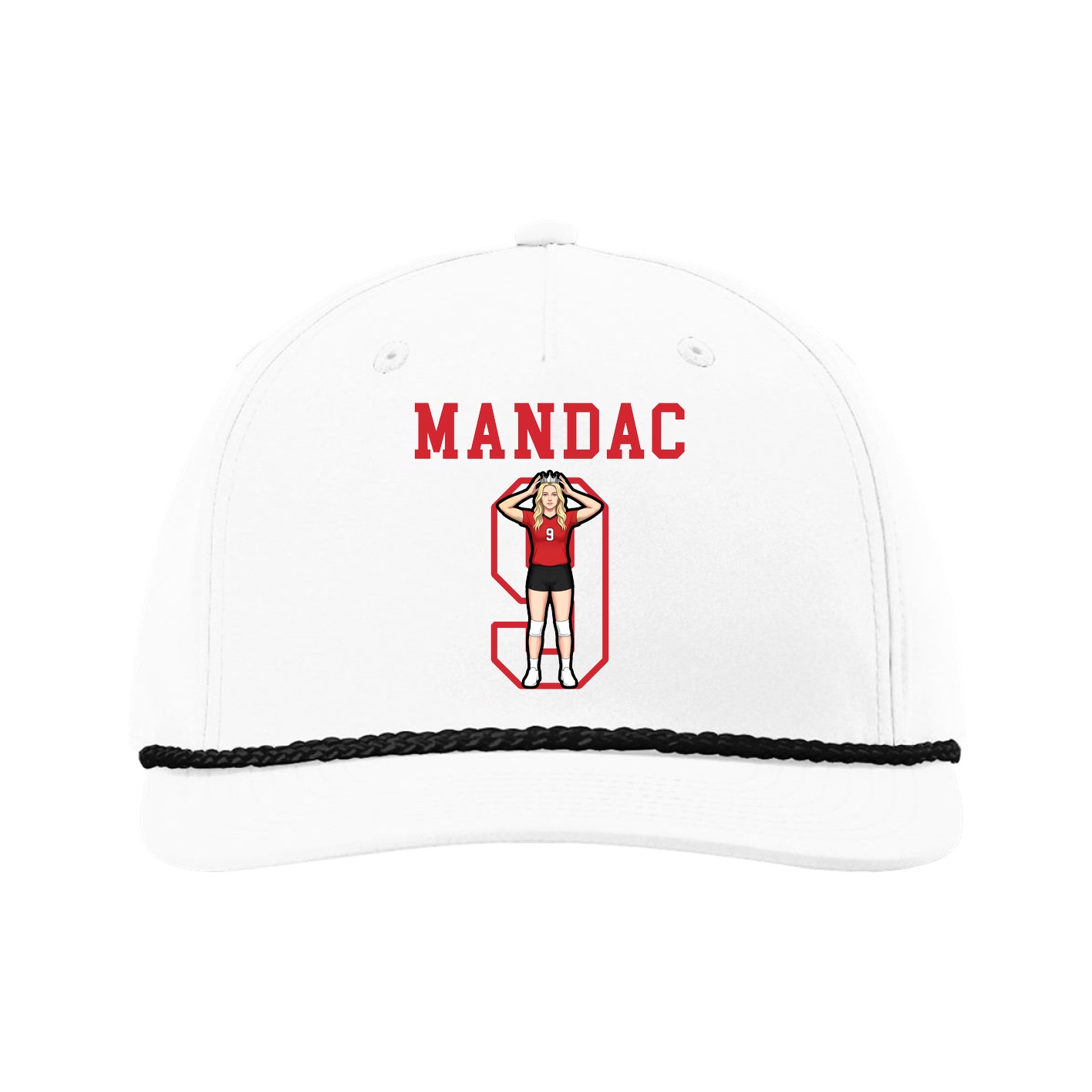 Five-Panel Classic Rope Cap — Shirsey in White