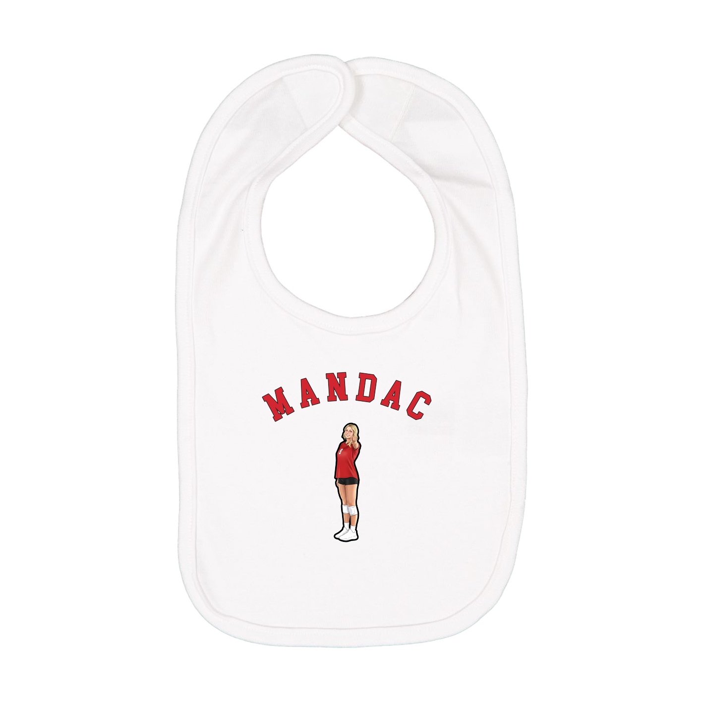 Infant Bib — Shirsey Arch in White