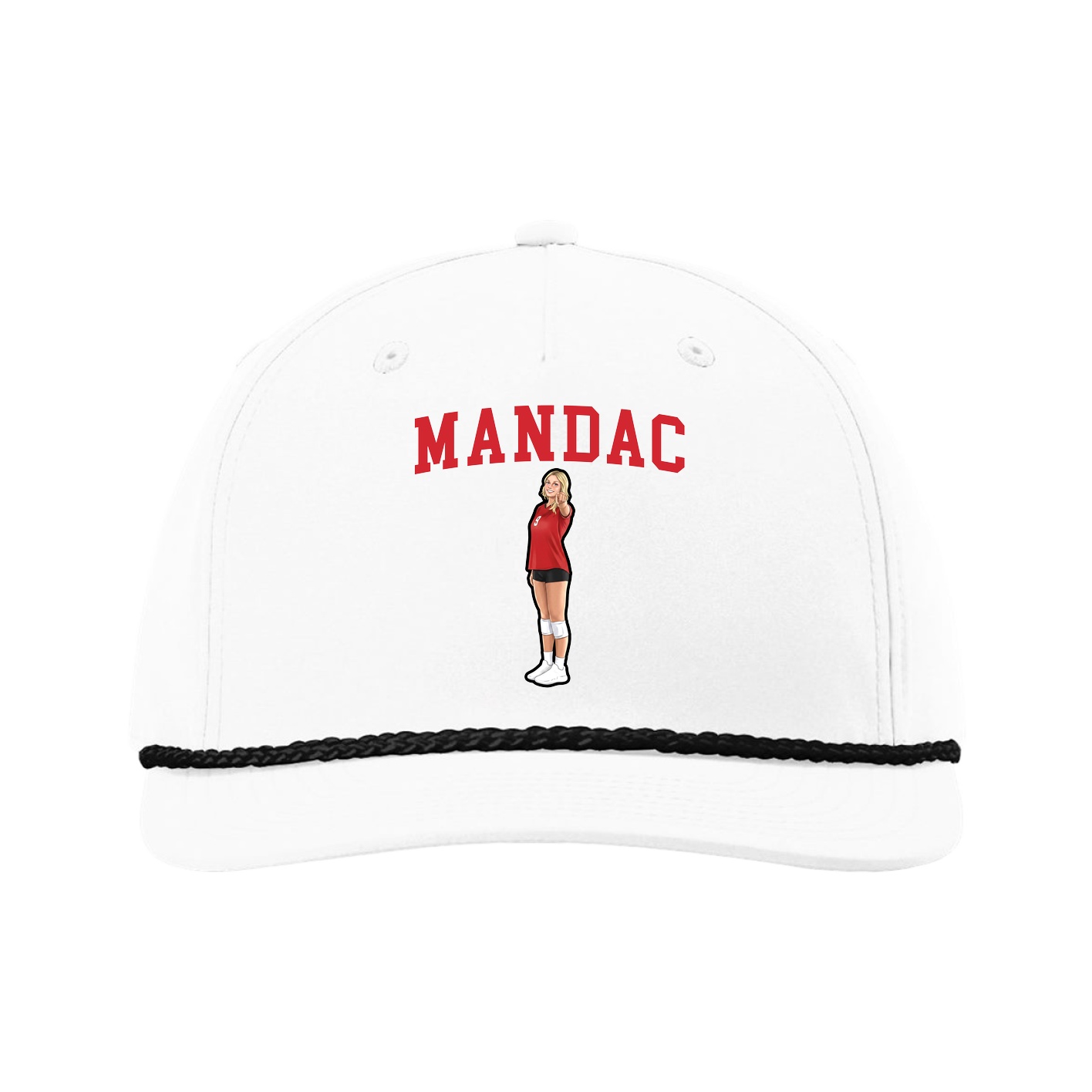 Five-Panel Classic Rope Cap — Shirsey in White