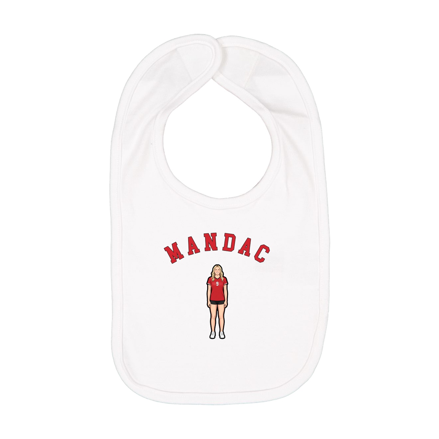 Infant Bib — Shirsey Arch in White