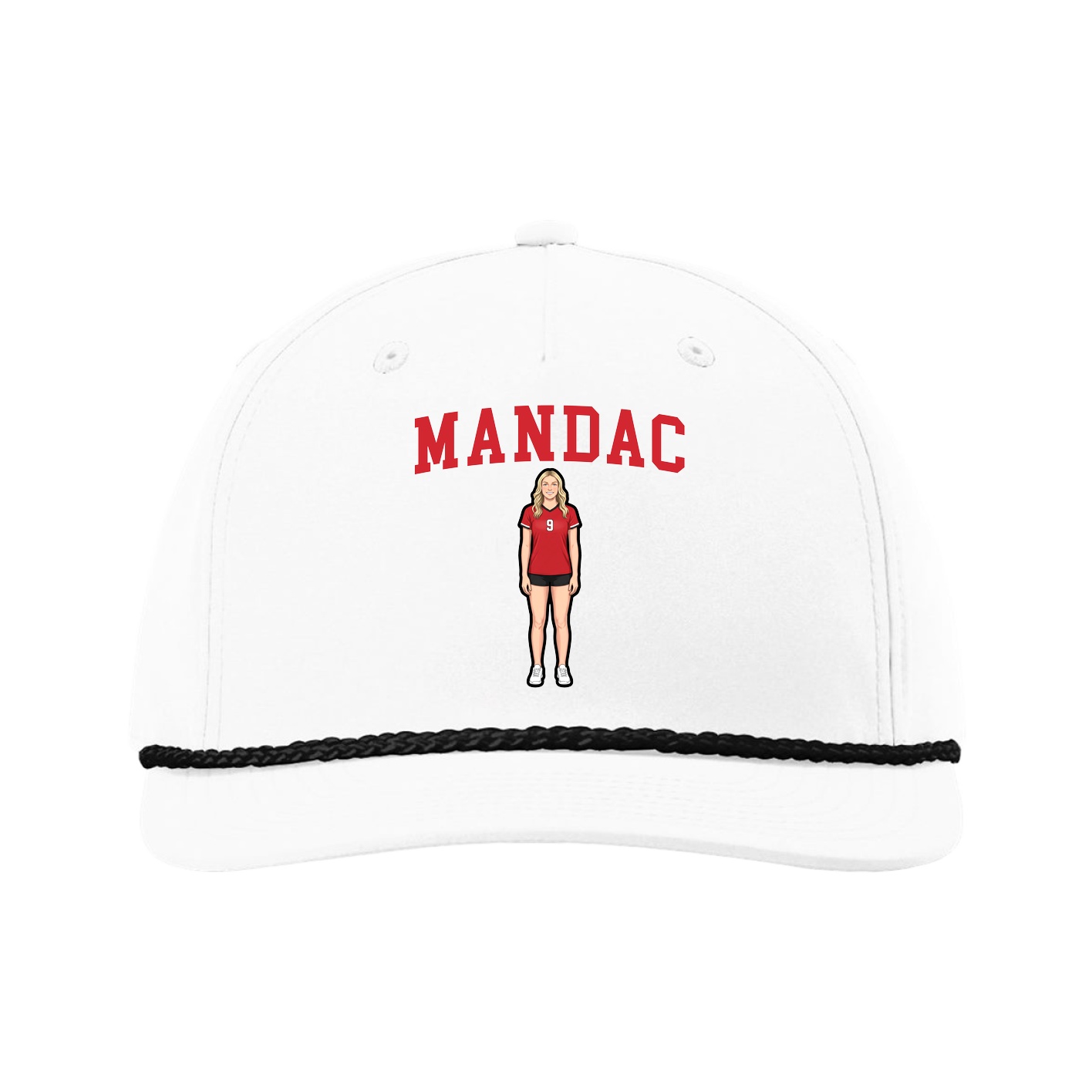 Five-Panel Classic Rope Cap — Shirsey in White