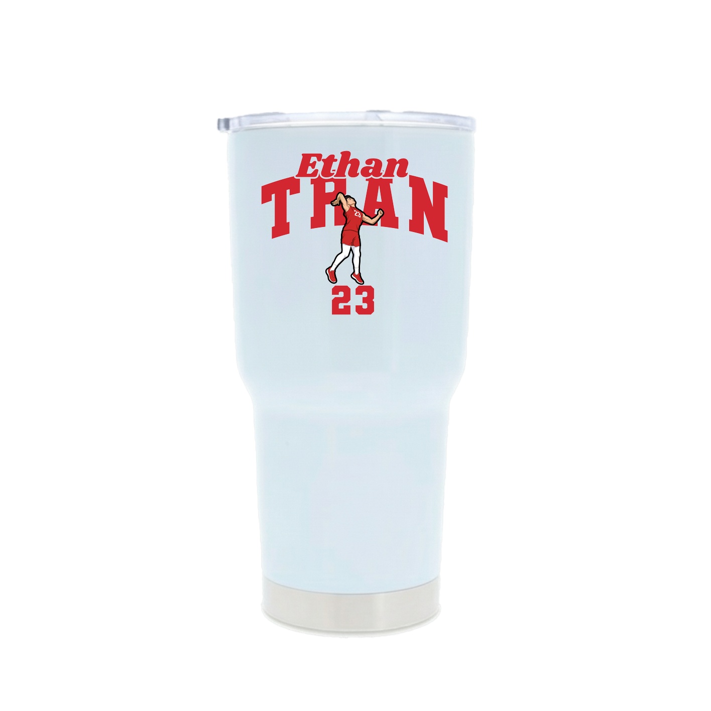 30oz Stainless Steel Tumbler — Signature Arch in White