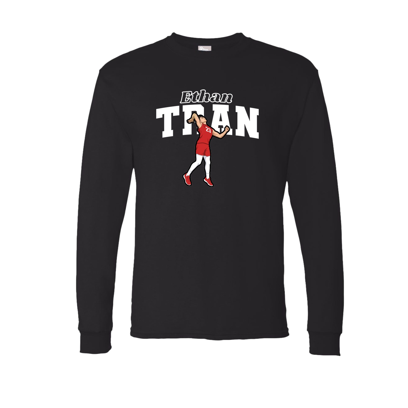 Long Sleeve Tee — Name Arch in Black