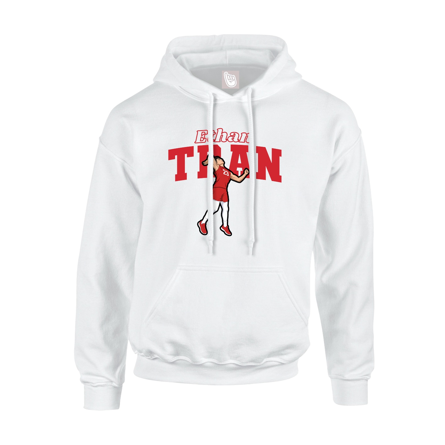 Hoodie — Name Arch in White