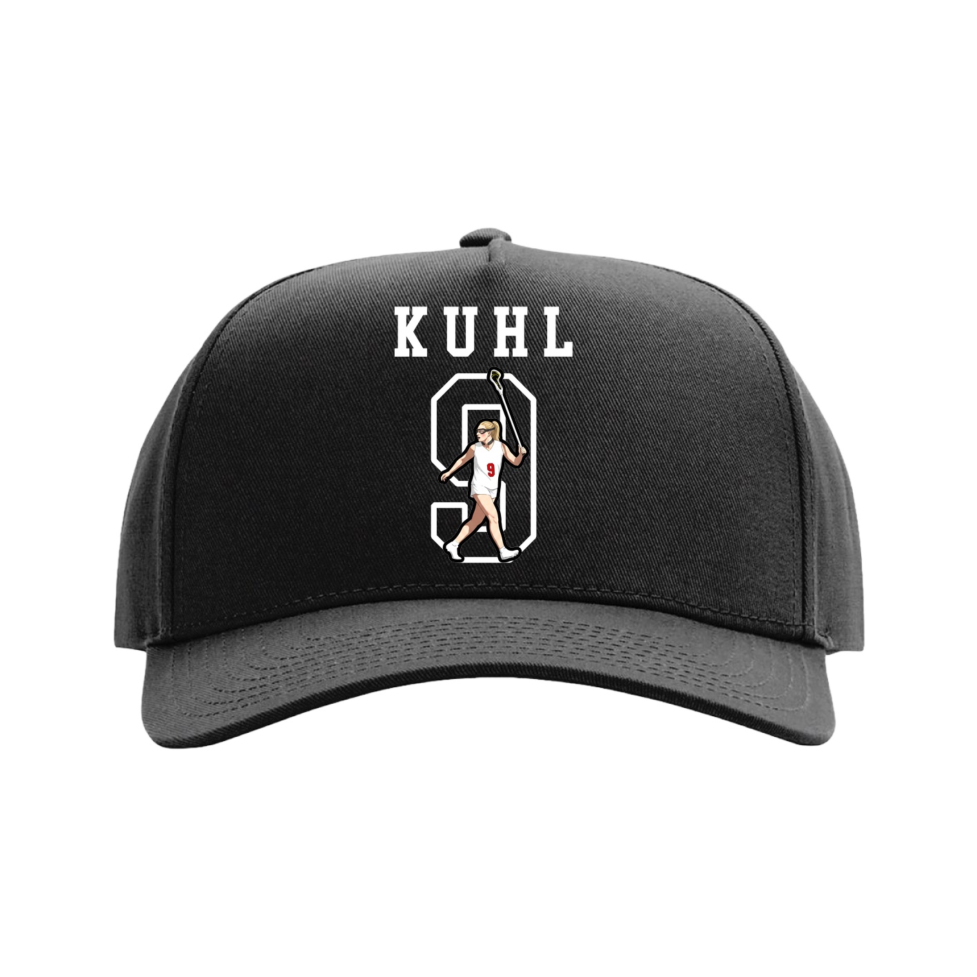Full Fabric Five-Panel Champ Cap — Shirsey in Black