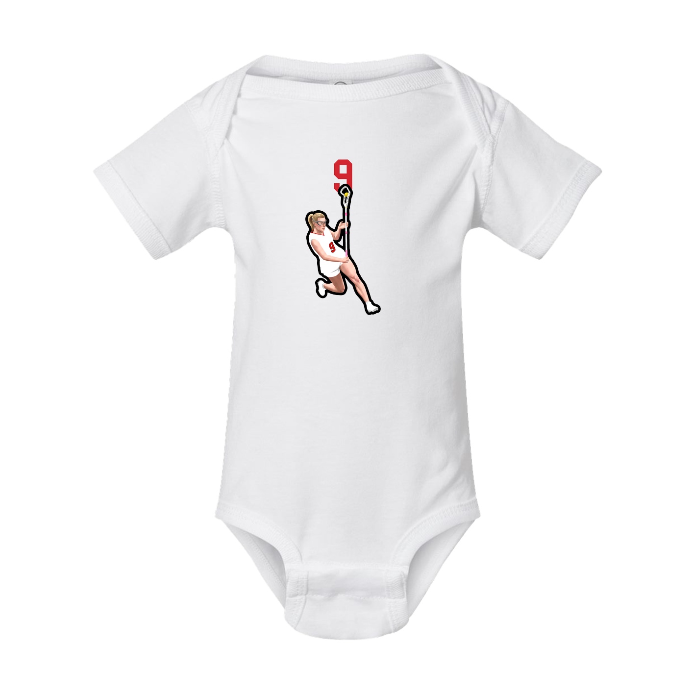 Baby Onesie — Number Top in White