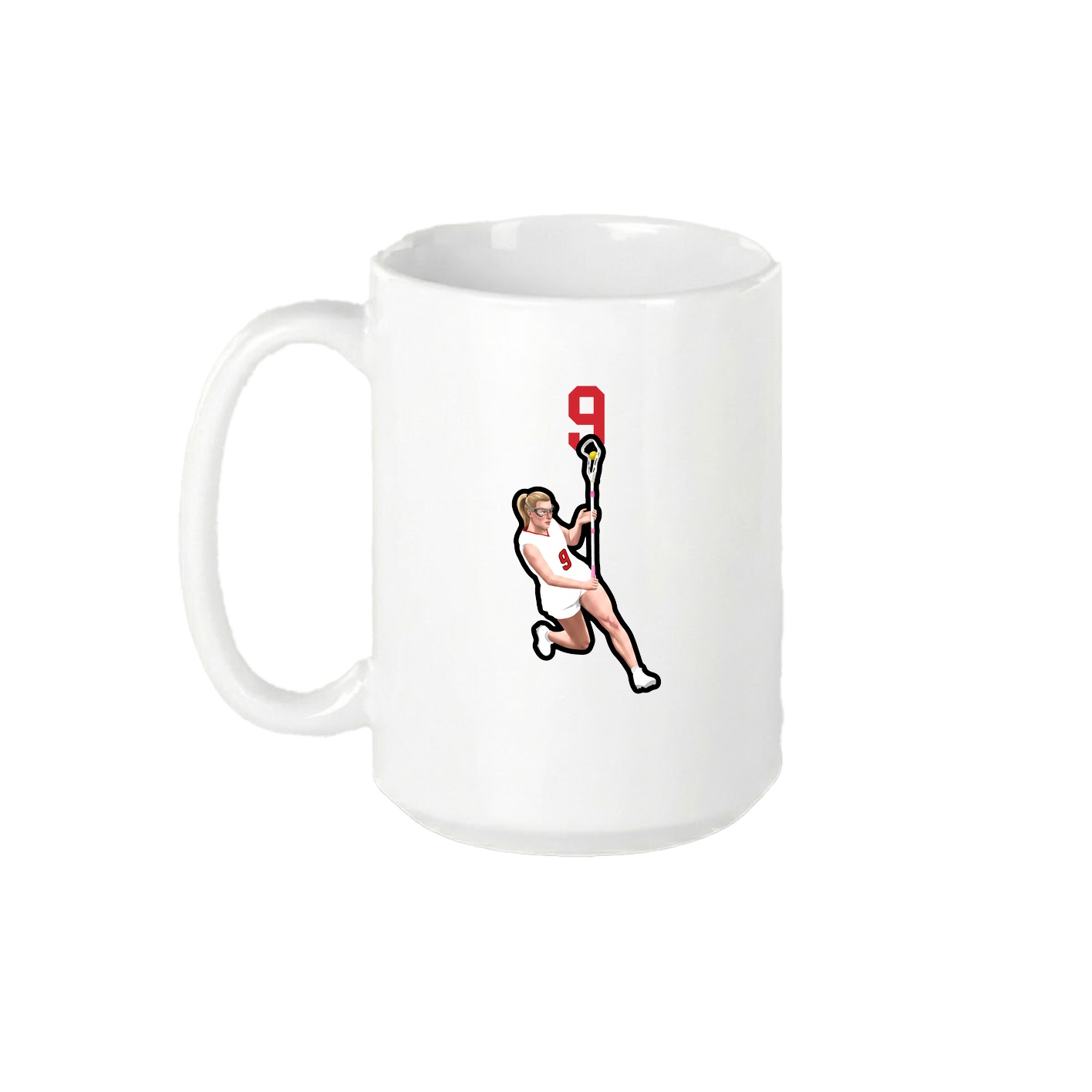 15oz Coffee Mug — Number Top in White
