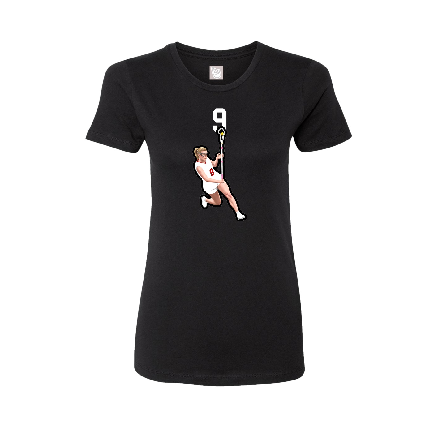 Womens Tee — Number Top in Black